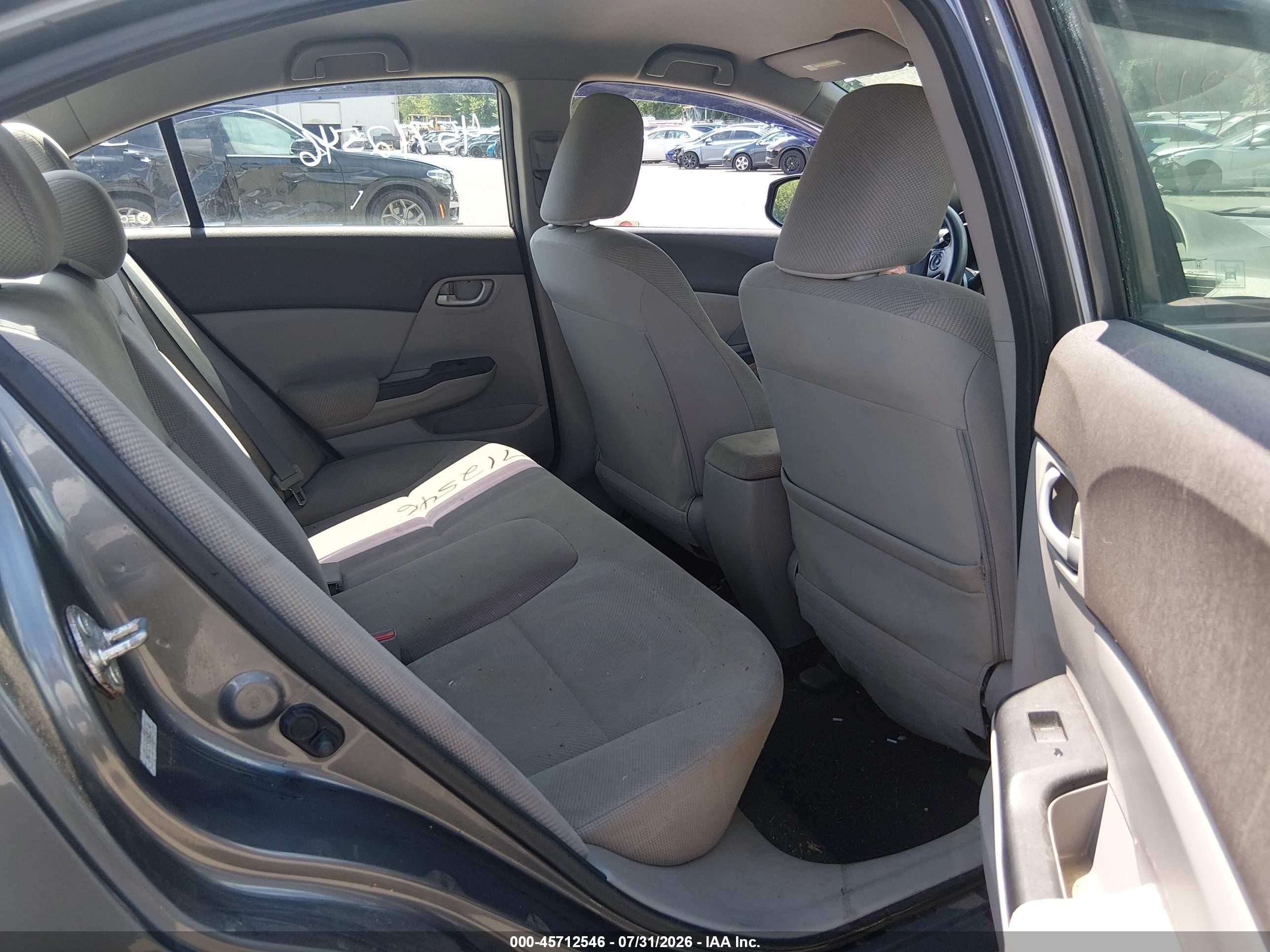 2012 Honda Civic Lx Gray vin: 2HGFB2F57CH332148