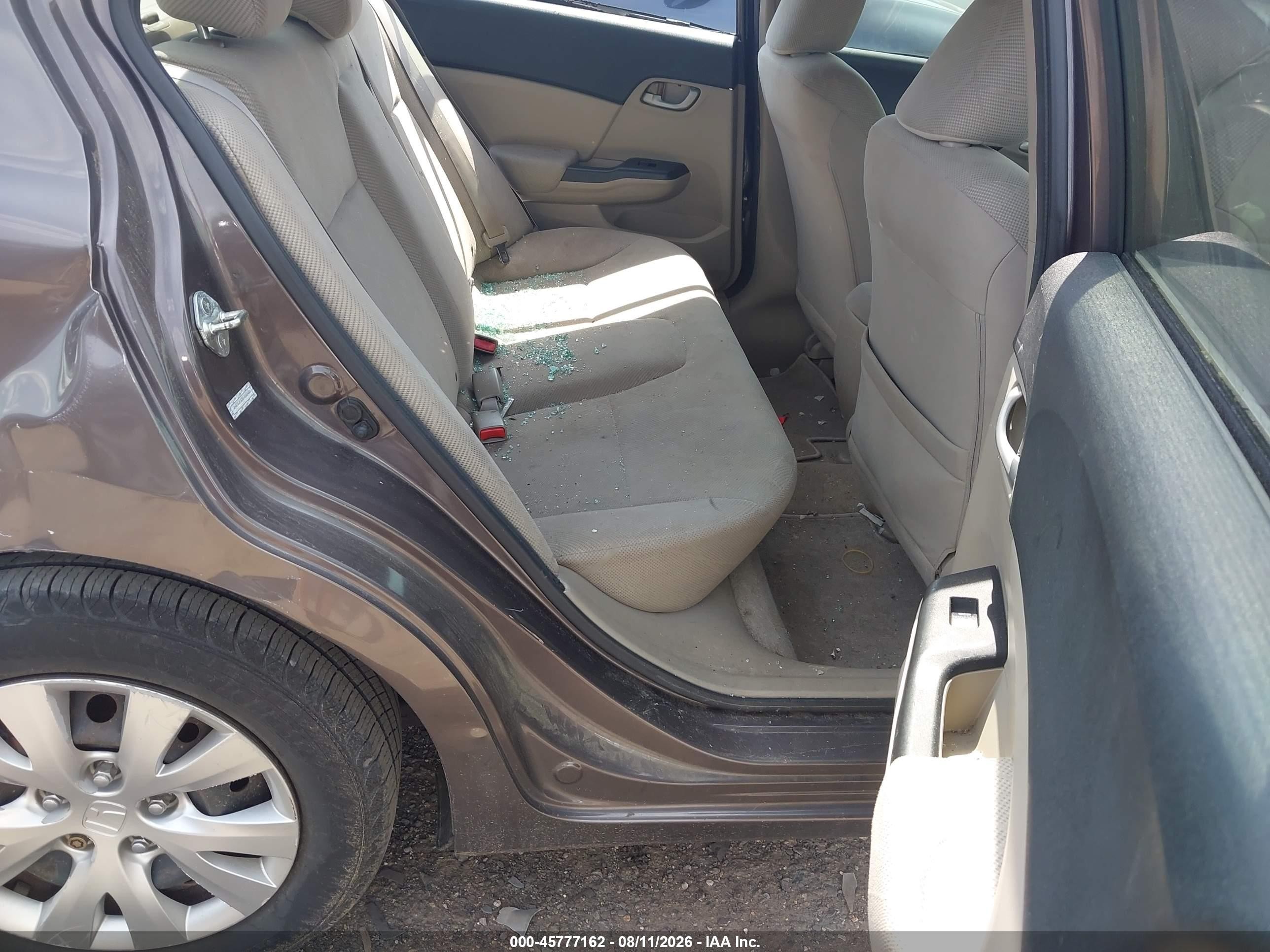 2012 Honda Civic Lx Gray vin: 2HGFB2F57CH500483