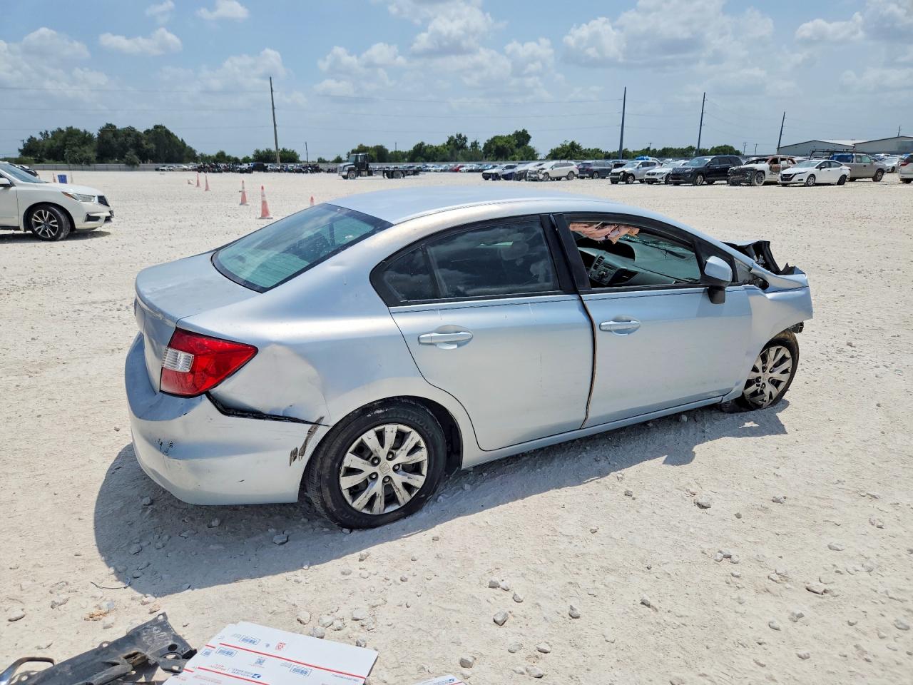 2012 Honda Civic Lx Blue vin: 2HGFB2F57CH504369