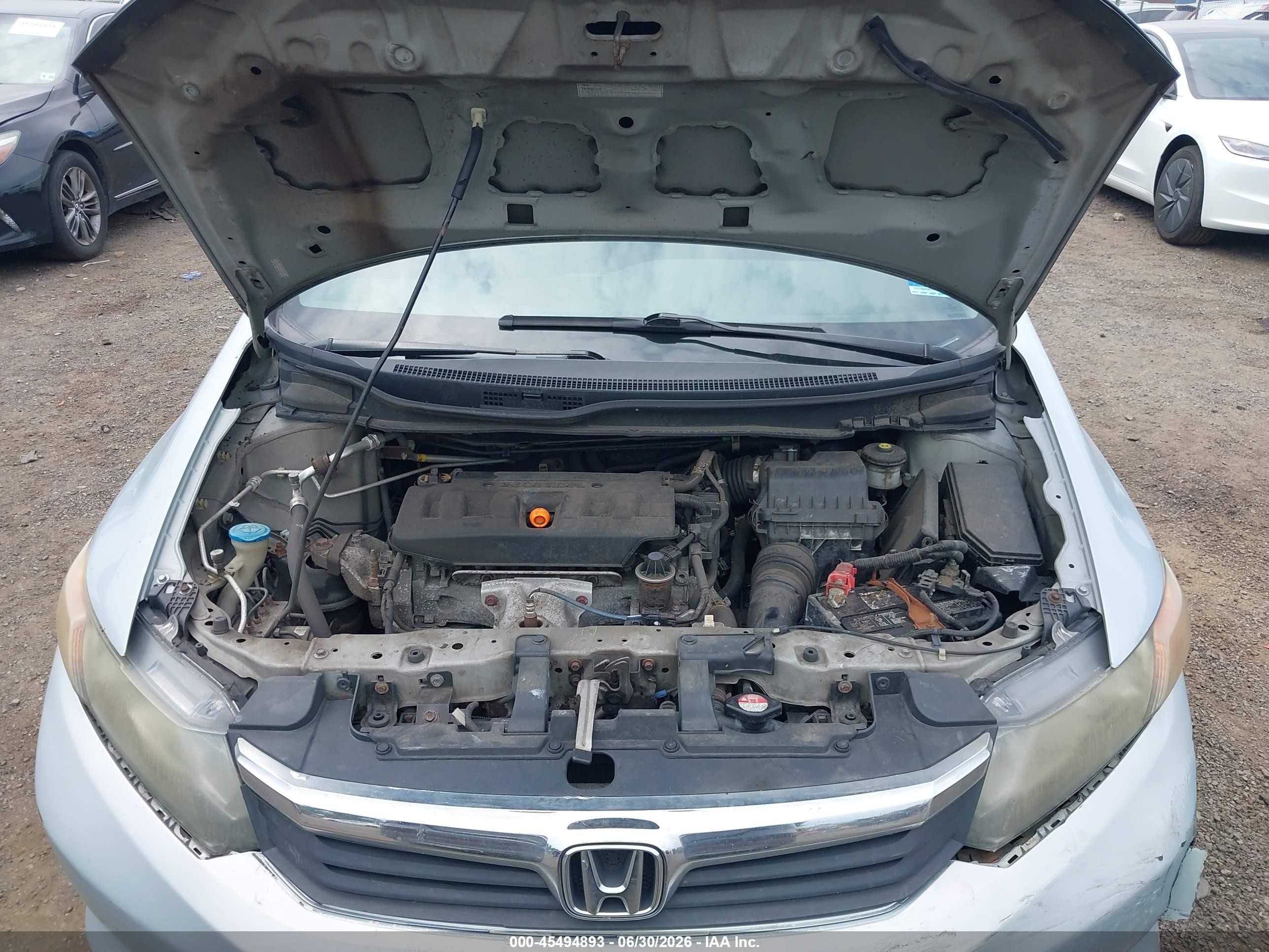 2012 Honda Civic Lx Light Blue vin: 2HGFB2F57CH511256