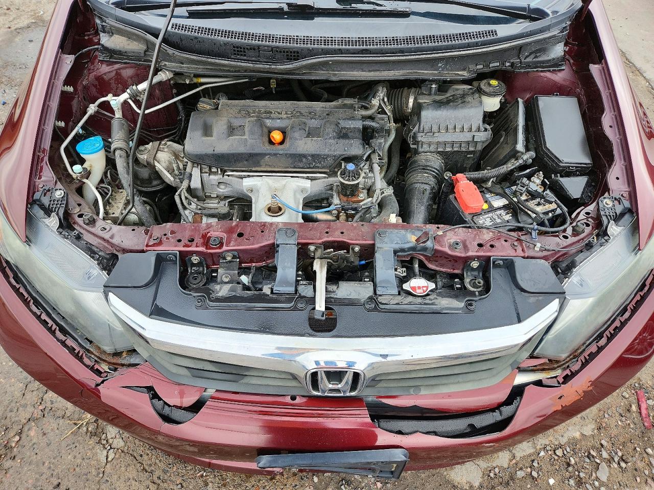 2012 Honda Civic Lx Maroon vin: 2HGFB2F57CH536545