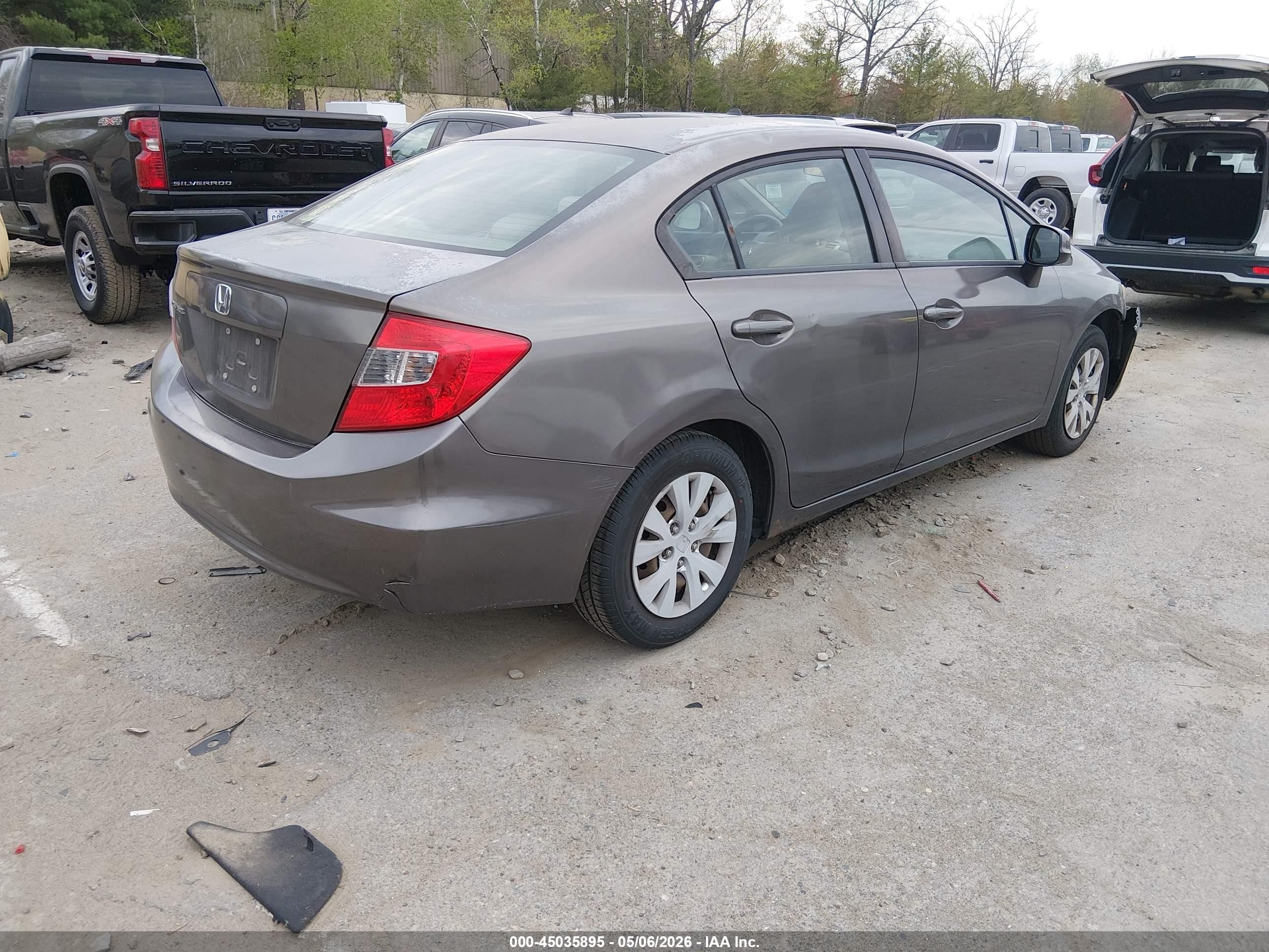 2012 Honda Civic Lx Черный vin: 2HGFB2F57CH541695