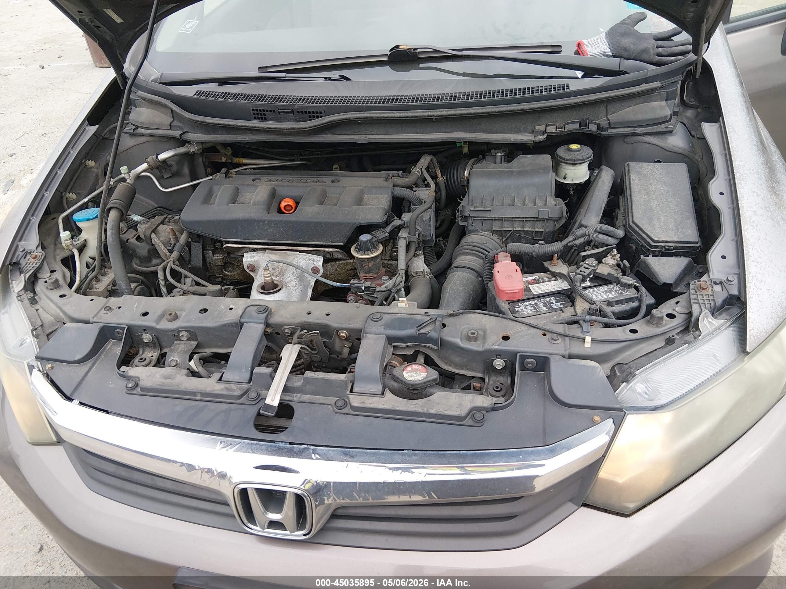 2012 Honda Civic Lx Черный vin: 2HGFB2F57CH541695