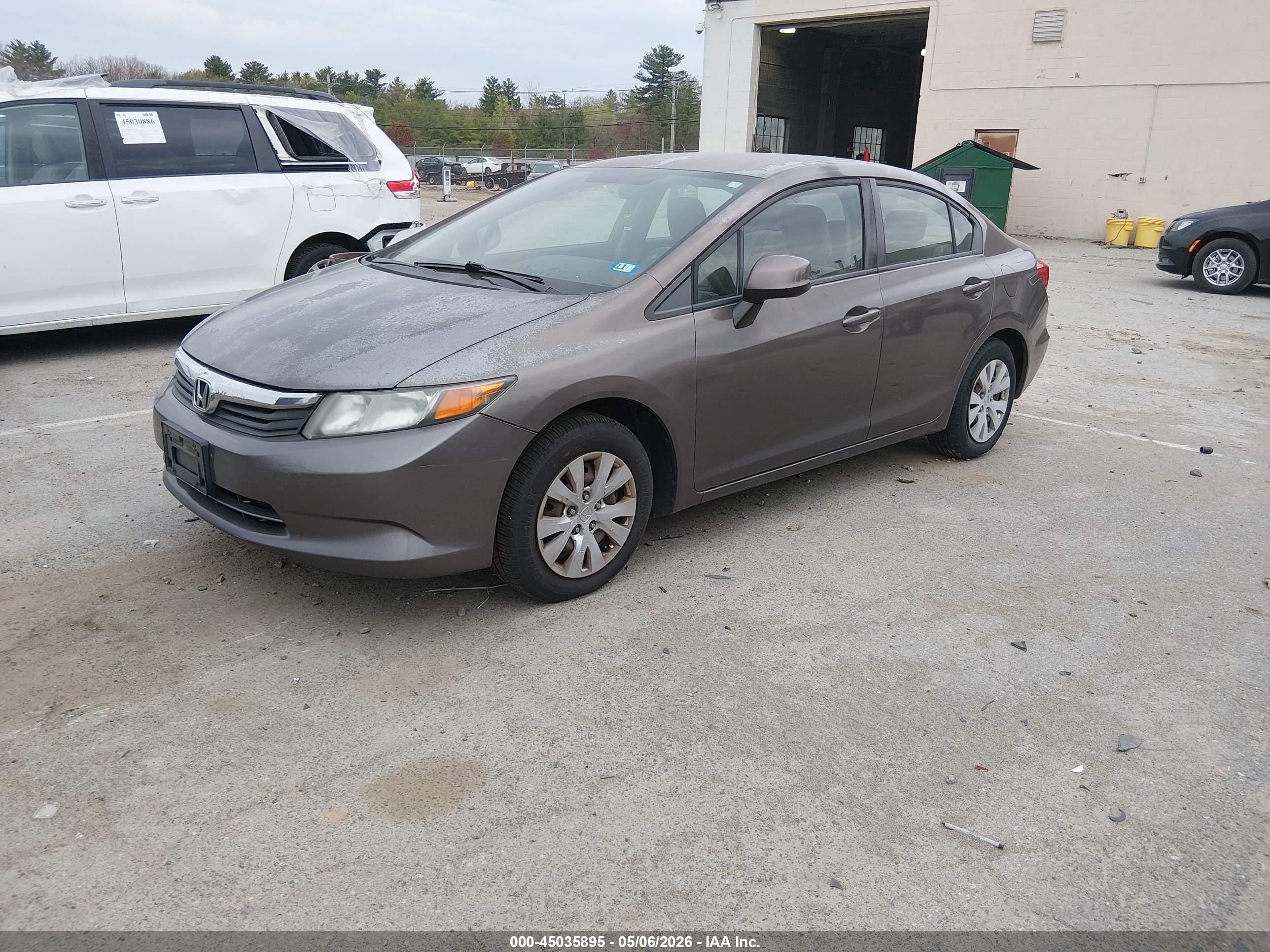 2012 Honda Civic Lx Черный vin: 2HGFB2F57CH541695