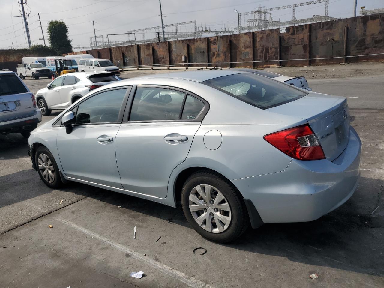 2012 Honda Civic Lx Blue vin: 2HGFB2F57CH549280
