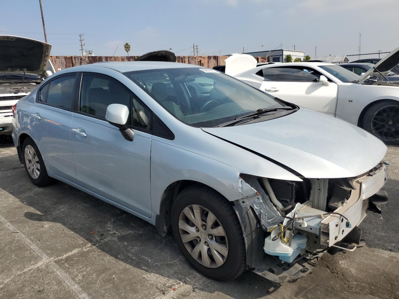 2012 Honda Civic Lx Blue vin: 2HGFB2F57CH549280