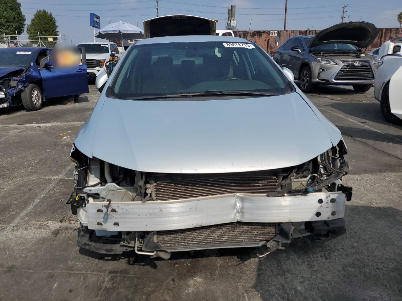 2012 Honda Civic Lx Blue vin: 2HGFB2F57CH549280