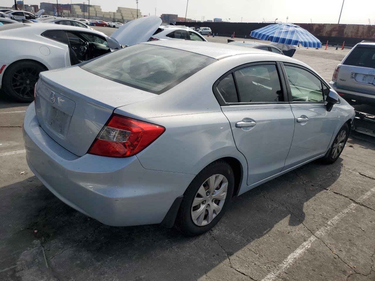 2012 Honda Civic Lx Blue vin: 2HGFB2F57CH549280