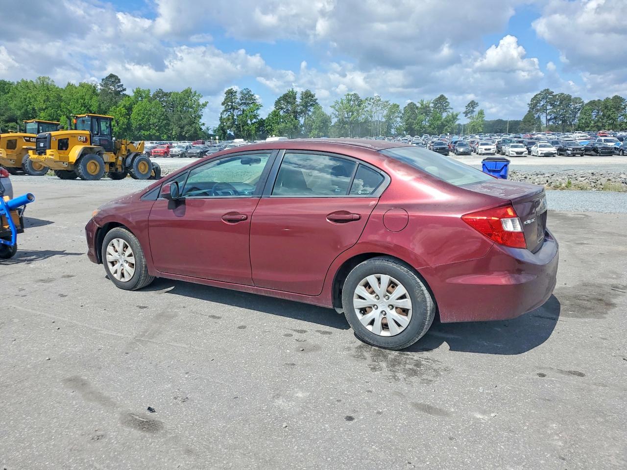 2012 Honda Civic Lx Burgundy vin: 2HGFB2F57CH558514