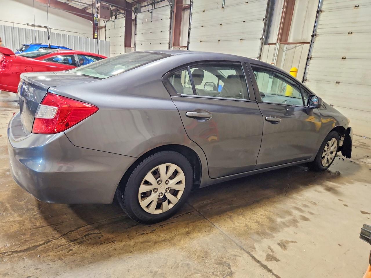 2012 Honda Civic Lx Gray vin: 2HGFB2F57CH561574