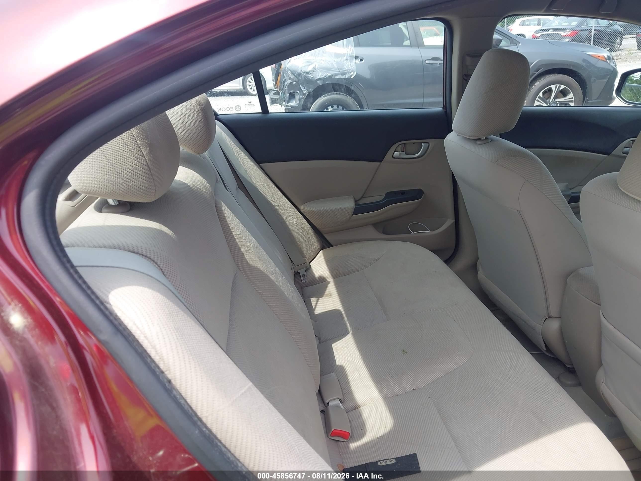 2012 Honda Civic Lx Red vin: 2HGFB2F57CH573255