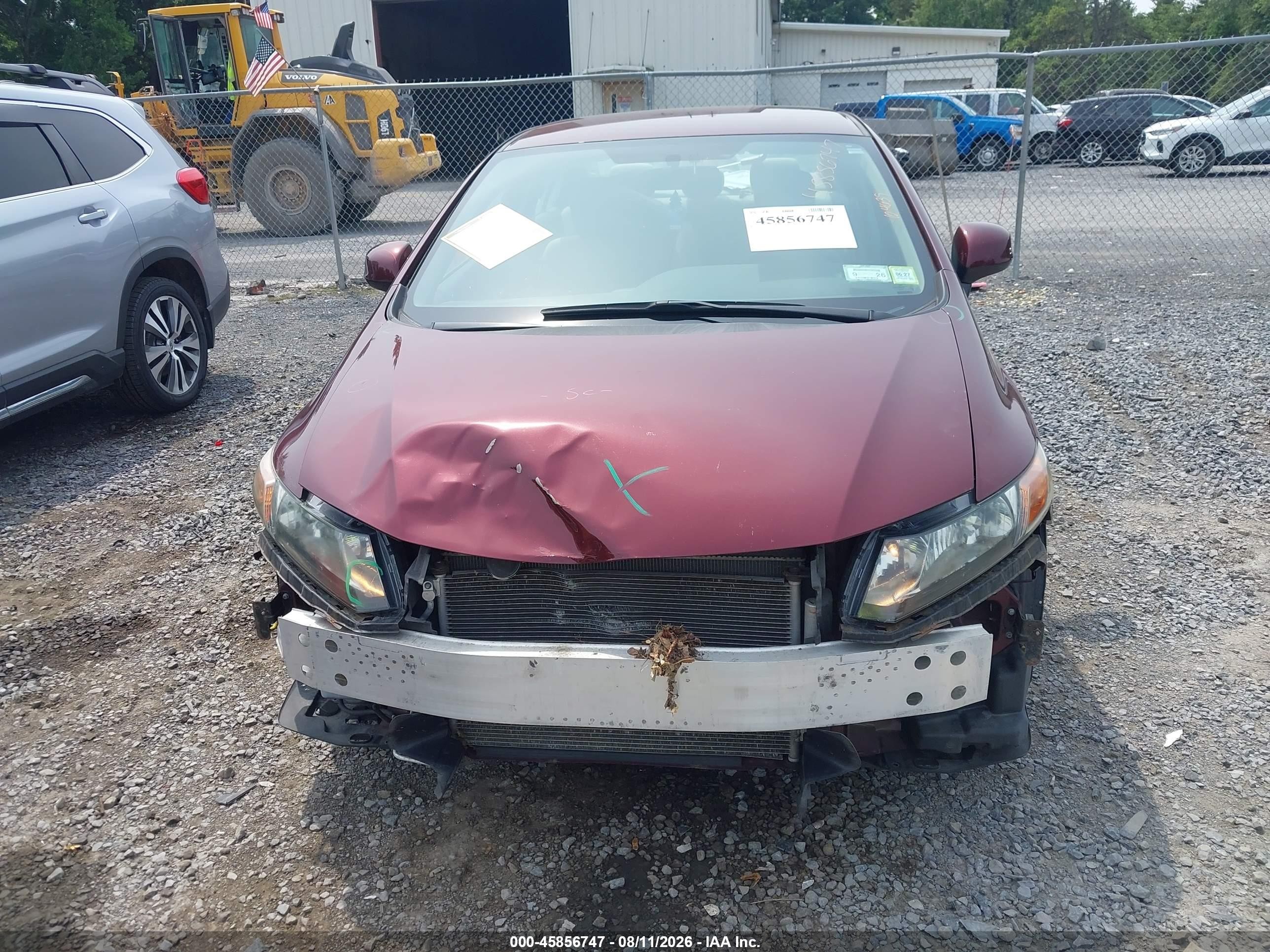 2012 Honda Civic Lx Red vin: 2HGFB2F57CH573255
