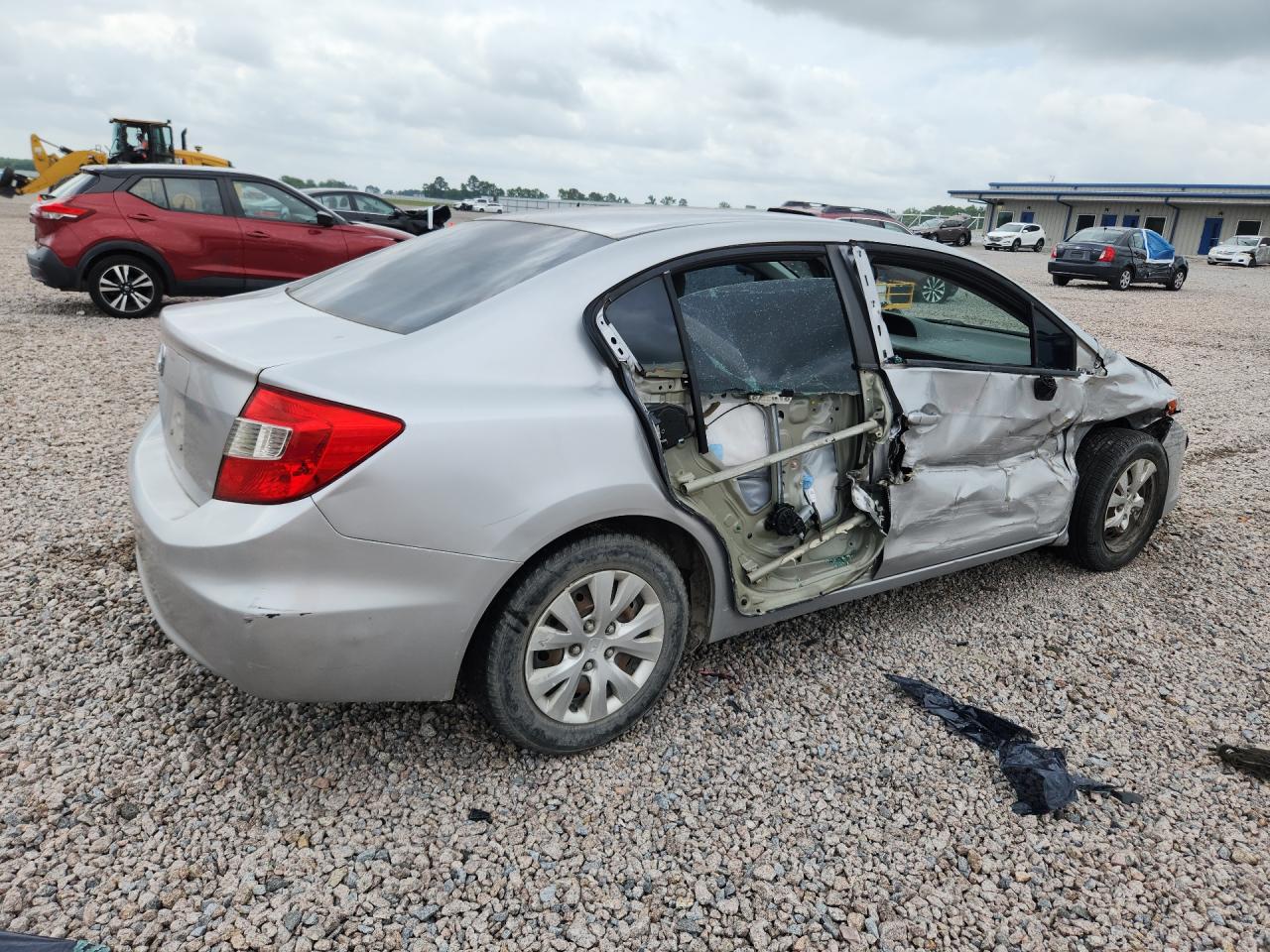 2012 Honda Civic Lx Silver vin: 2HGFB2F57CH578357