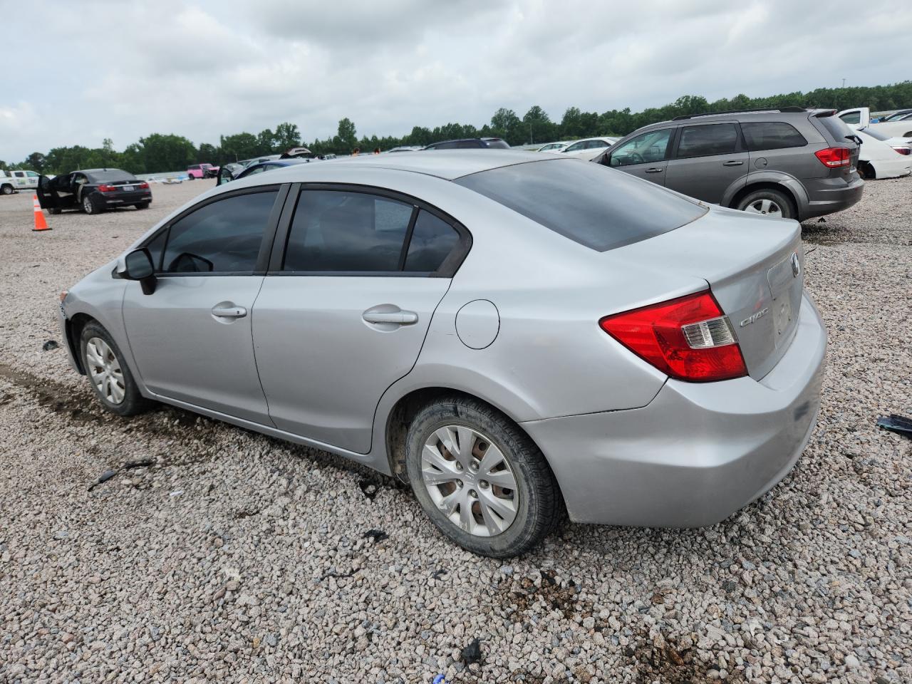 2012 Honda Civic Lx Silver vin: 2HGFB2F57CH578357