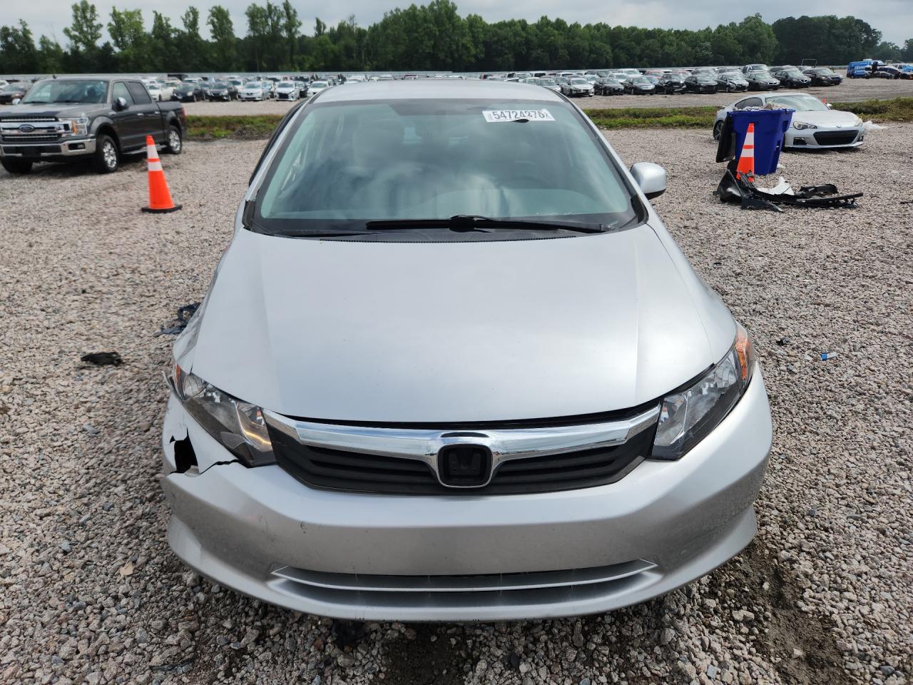 2012 Honda Civic Lx Silver vin: 2HGFB2F57CH578357