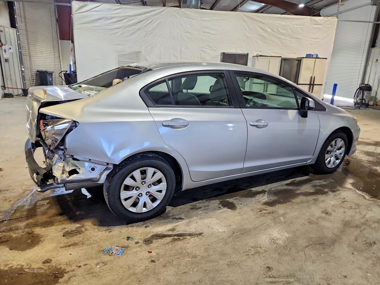 2012 Honda Civic Lx Silver vin: 2HGFB2F57CH586488