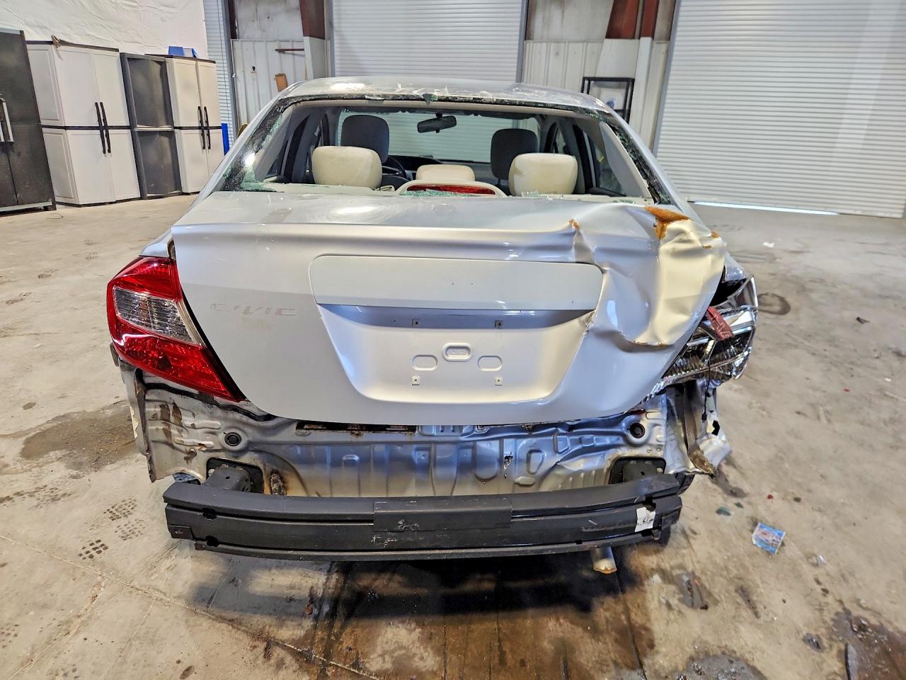 2012 Honda Civic Lx Silver vin: 2HGFB2F57CH586488