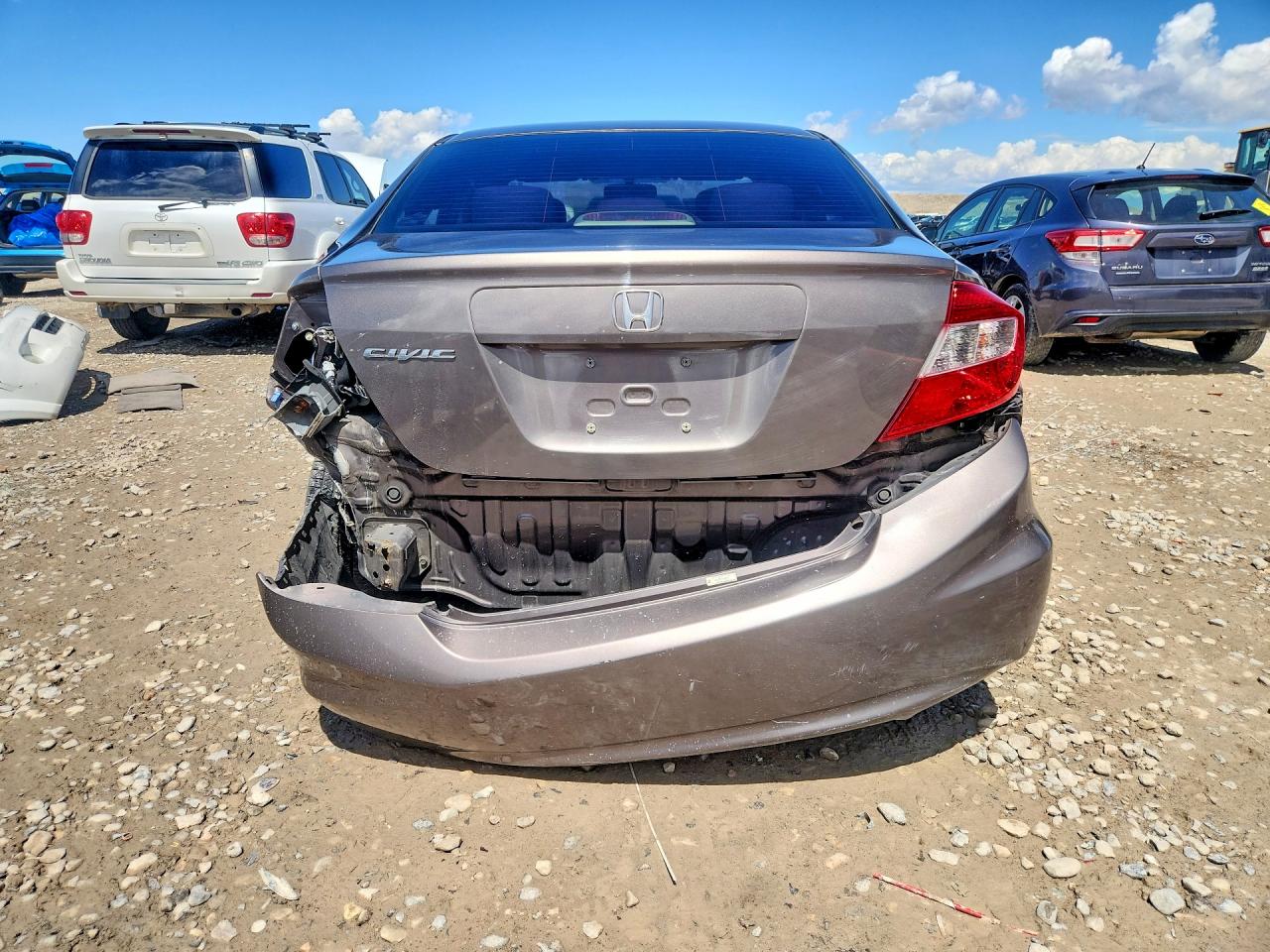 2012 Honda Civic Lx Gray vin: 2HGFB2F57CH594509