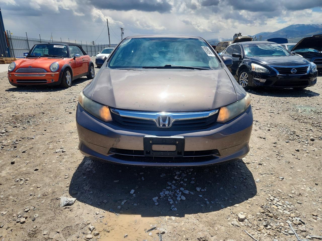 2012 Honda Civic Lx Gray vin: 2HGFB2F57CH594509