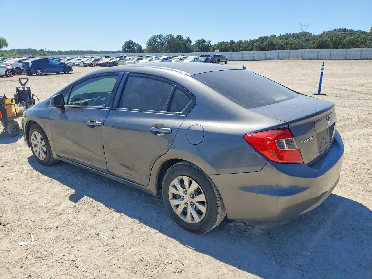 2012 Honda Civic Lx Gray vin: 2HGFB2F57CH603242