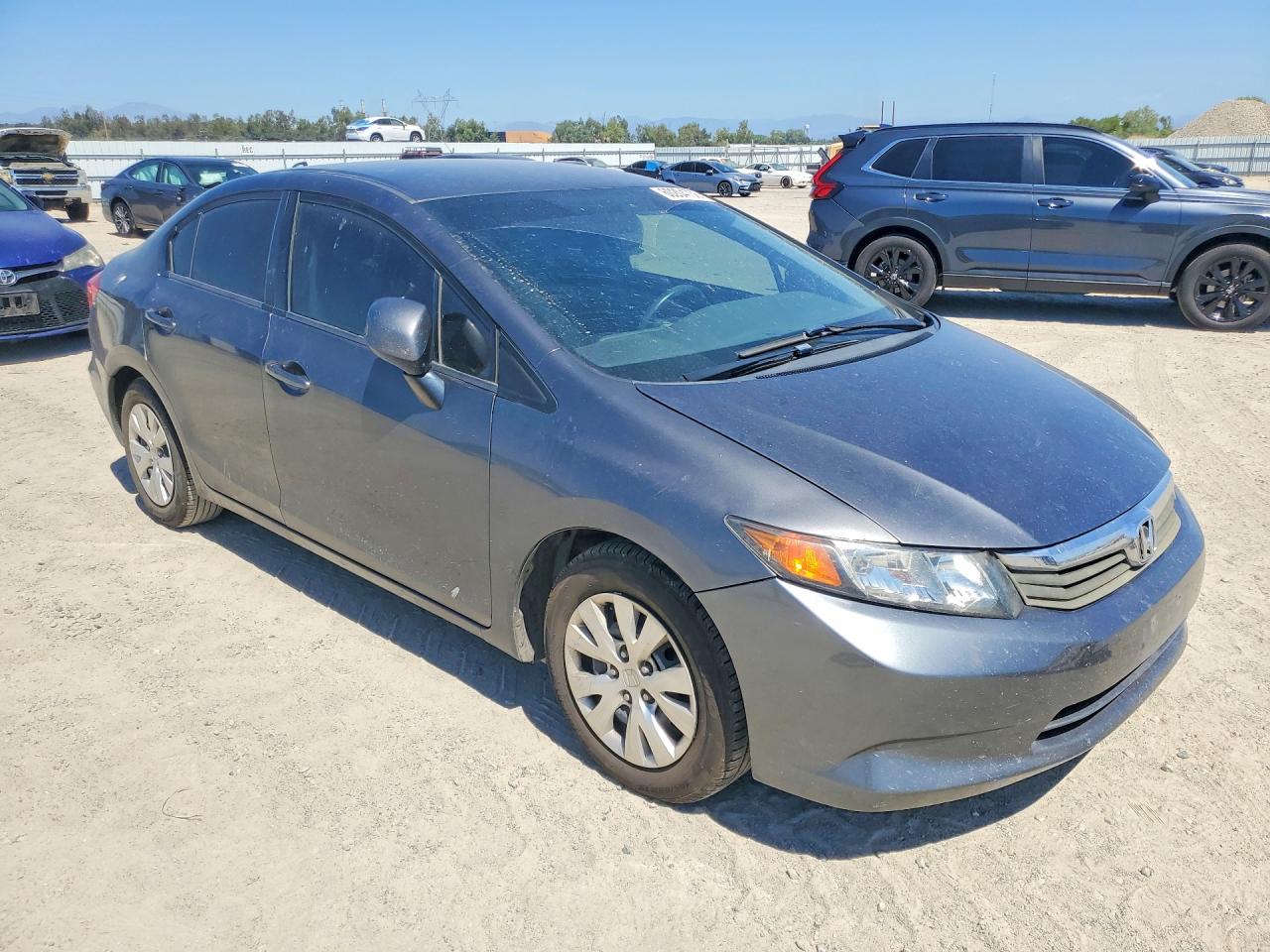 2012 Honda Civic Lx Gray vin: 2HGFB2F57CH603242