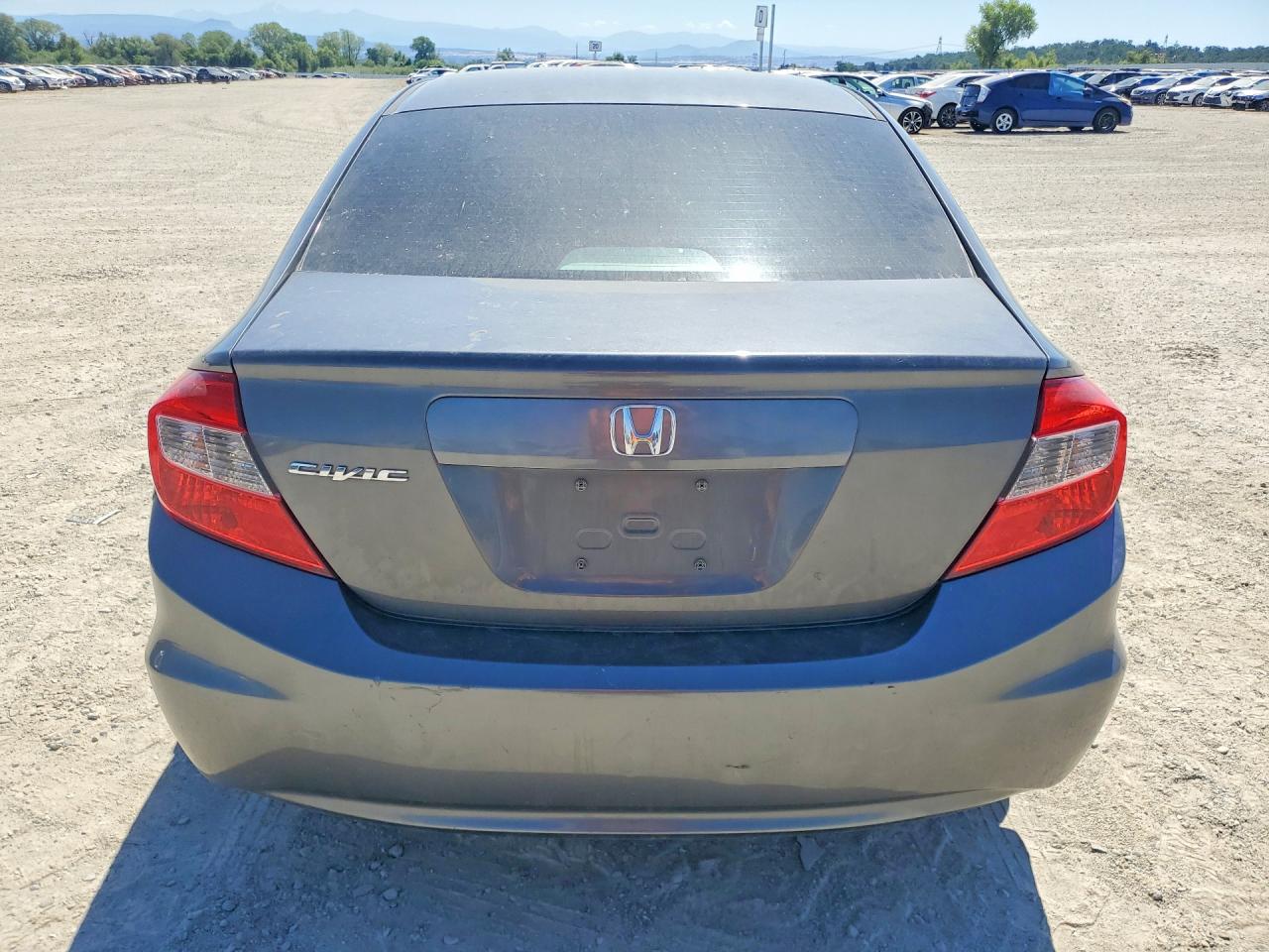 2012 Honda Civic Lx Gray vin: 2HGFB2F57CH603242