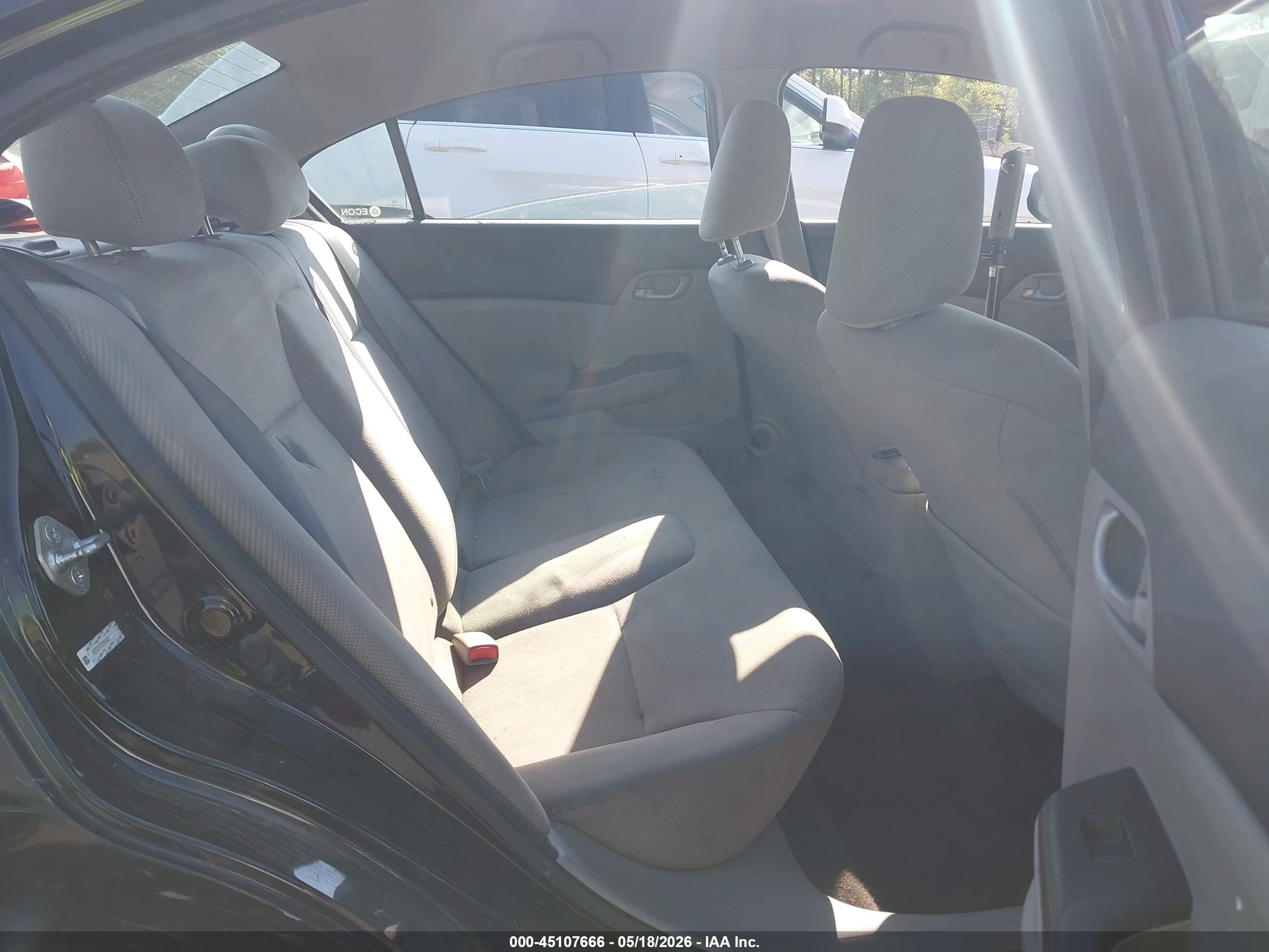 2012 Honda Civic Lx Black vin: 2HGFB2F57CH604827