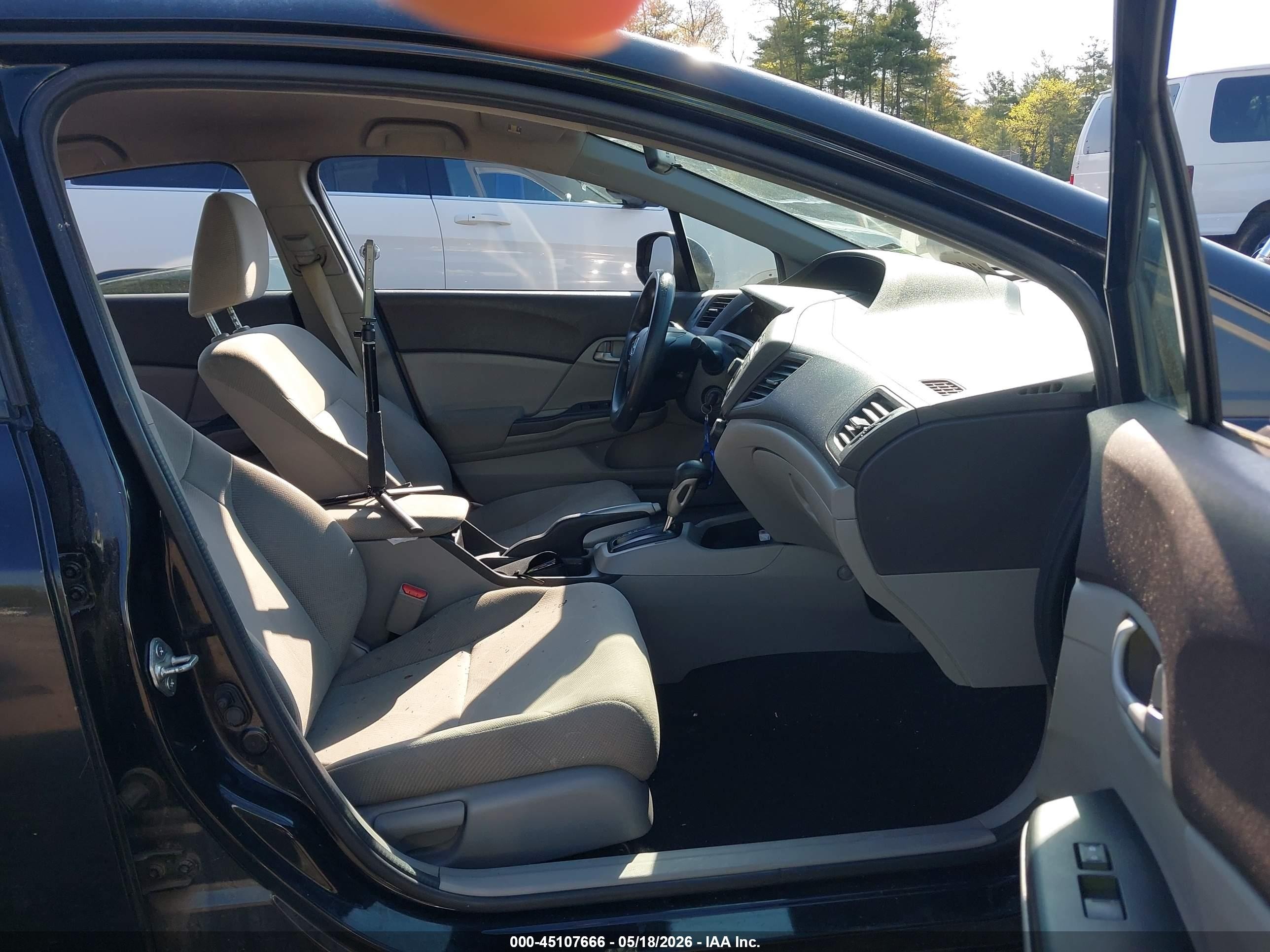 2012 Honda Civic Lx Black vin: 2HGFB2F57CH604827