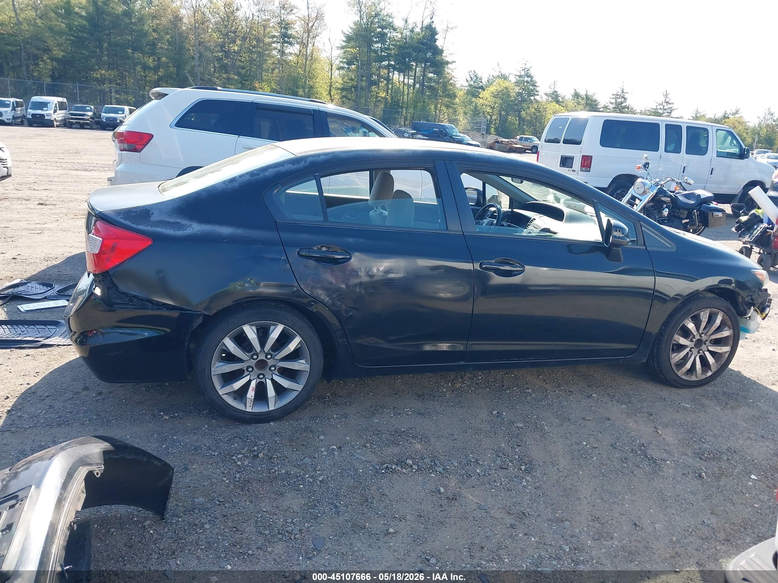 2012 Honda Civic Lx Black vin: 2HGFB2F57CH604827