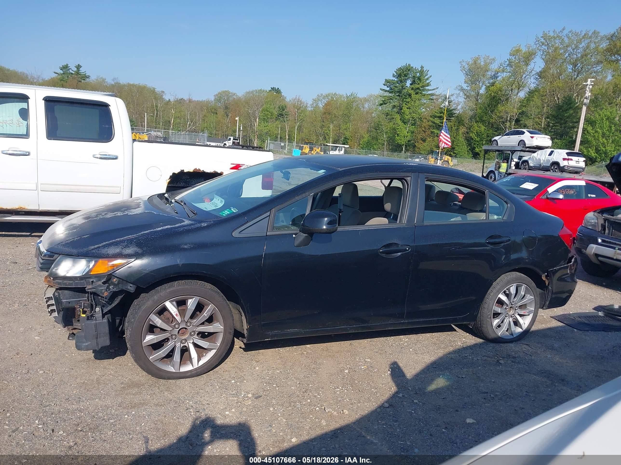 2012 Honda Civic Lx Black vin: 2HGFB2F57CH604827