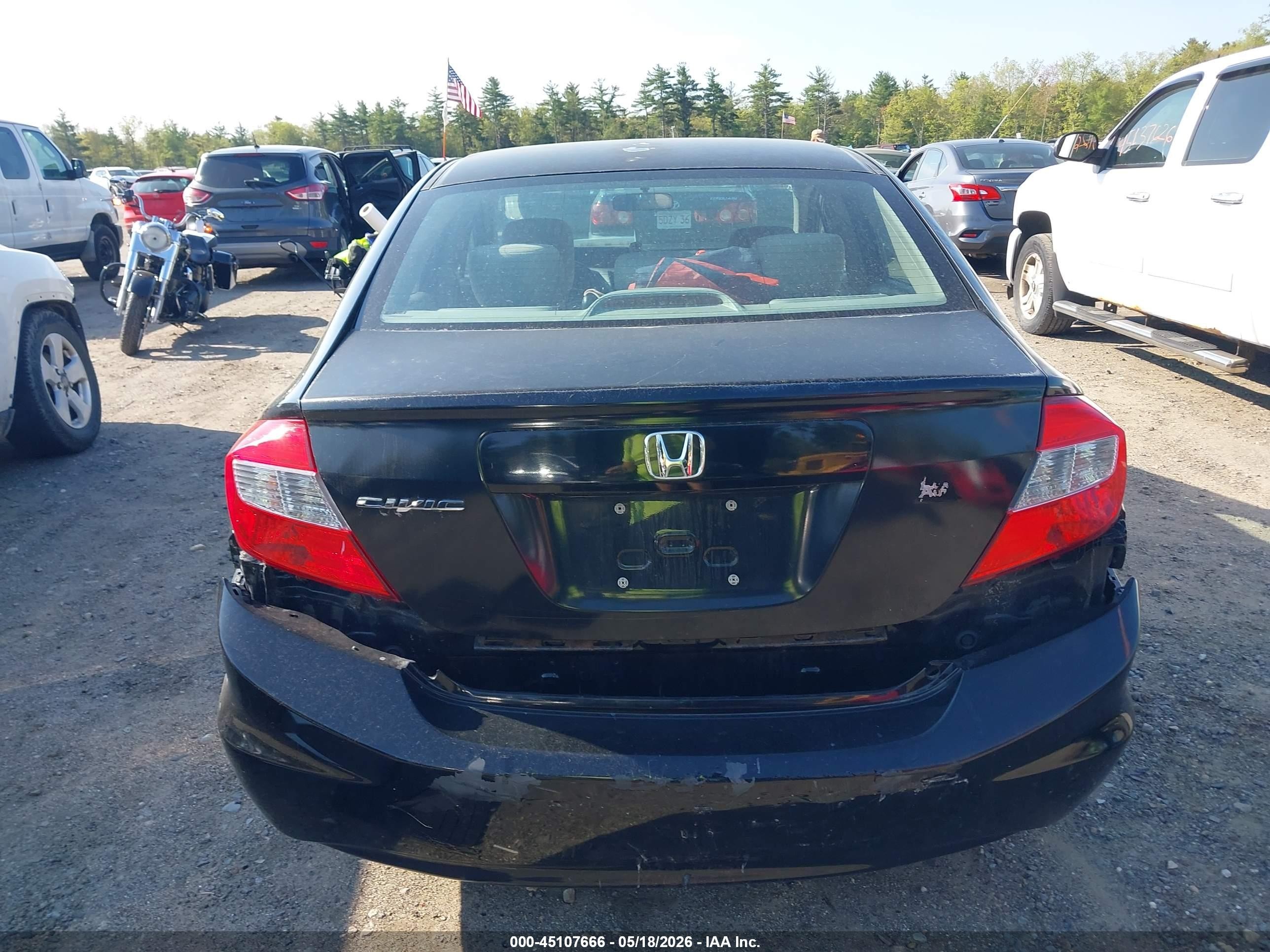 2012 Honda Civic Lx Black vin: 2HGFB2F57CH604827
