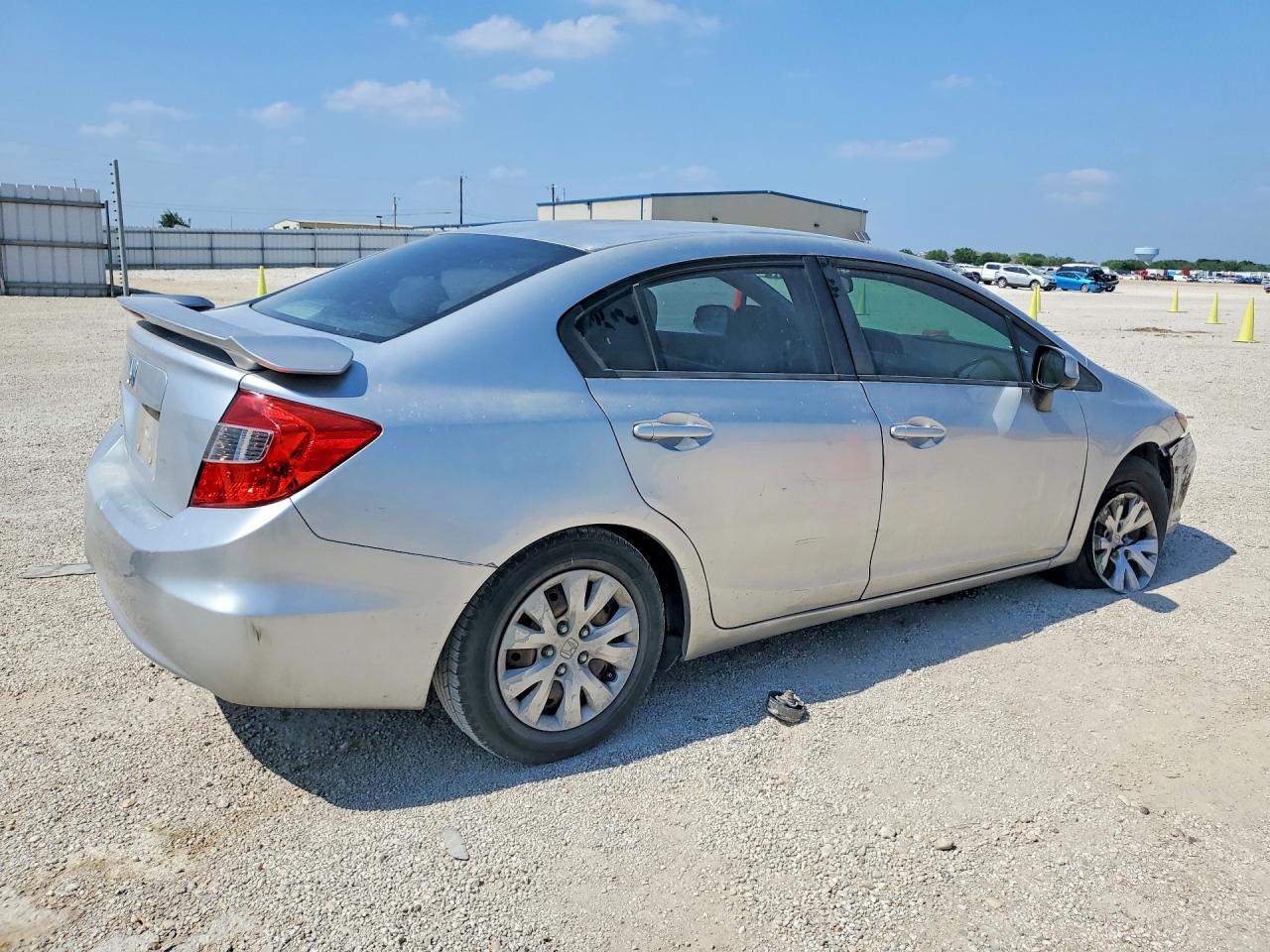 2012 Honda Civic Lx Silver vin: 2HGFB2F57CH608439