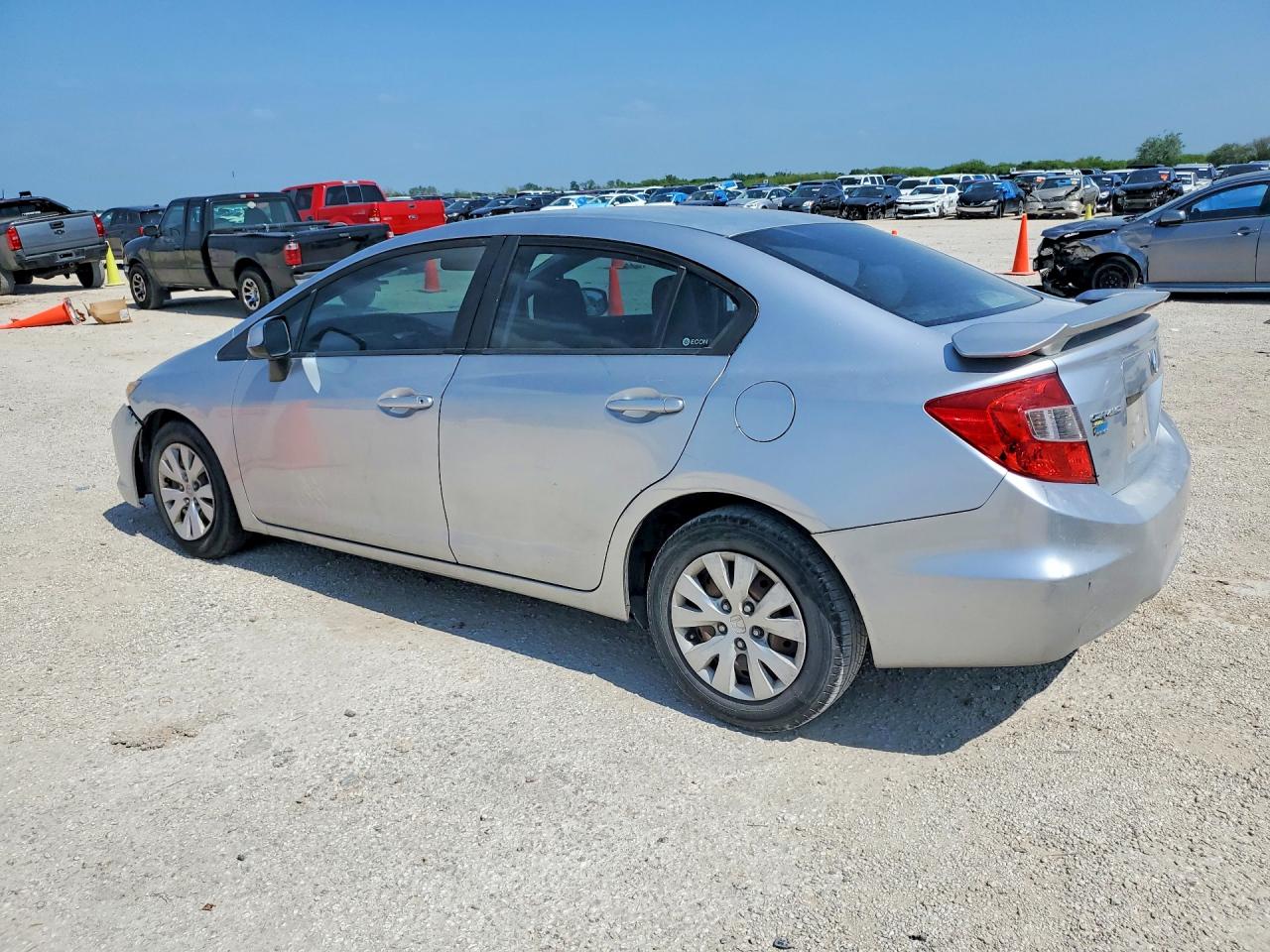 2012 Honda Civic Lx Silver vin: 2HGFB2F57CH608439