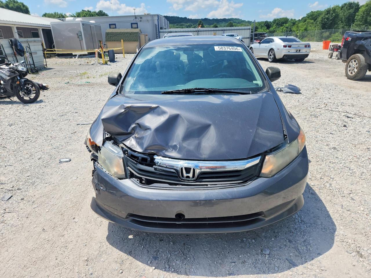 2012 Honda Civic Lx Gray vin: 2HGFB2F57CH608652