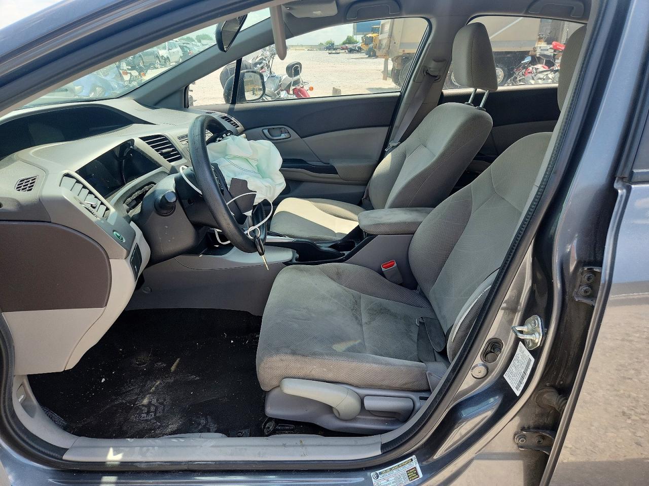 2012 Honda Civic Lx Gray vin: 2HGFB2F57CH608652