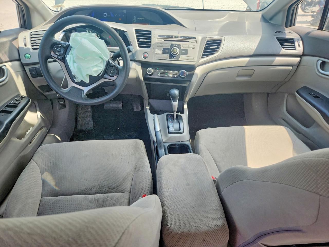 2012 Honda Civic Lx Gray vin: 2HGFB2F57CH608652