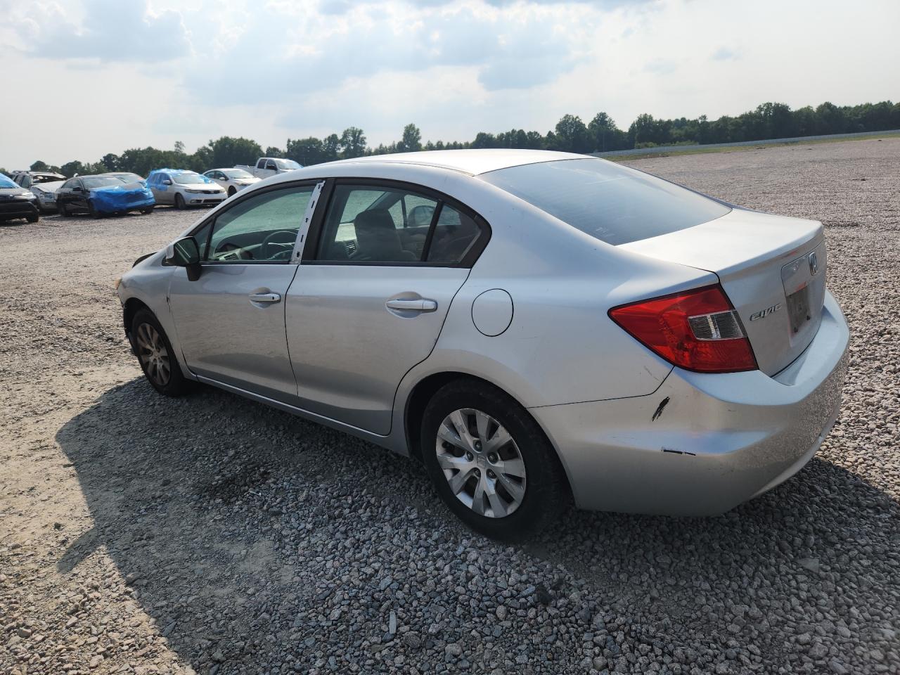 2012 Honda Civic Lx Silver vin: 2HGFB2F57CH612197