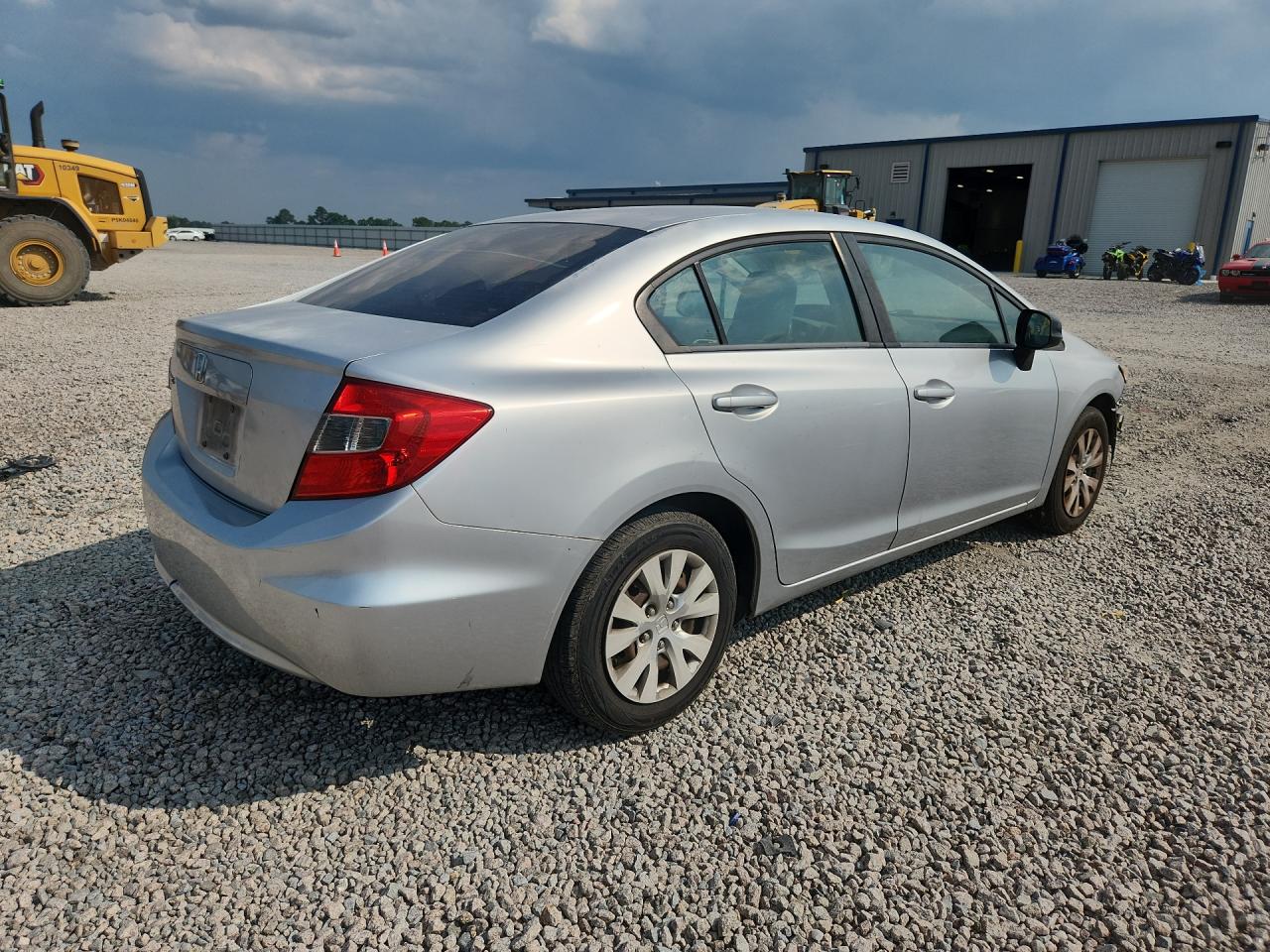 2012 Honda Civic Lx Silver vin: 2HGFB2F57CH612197