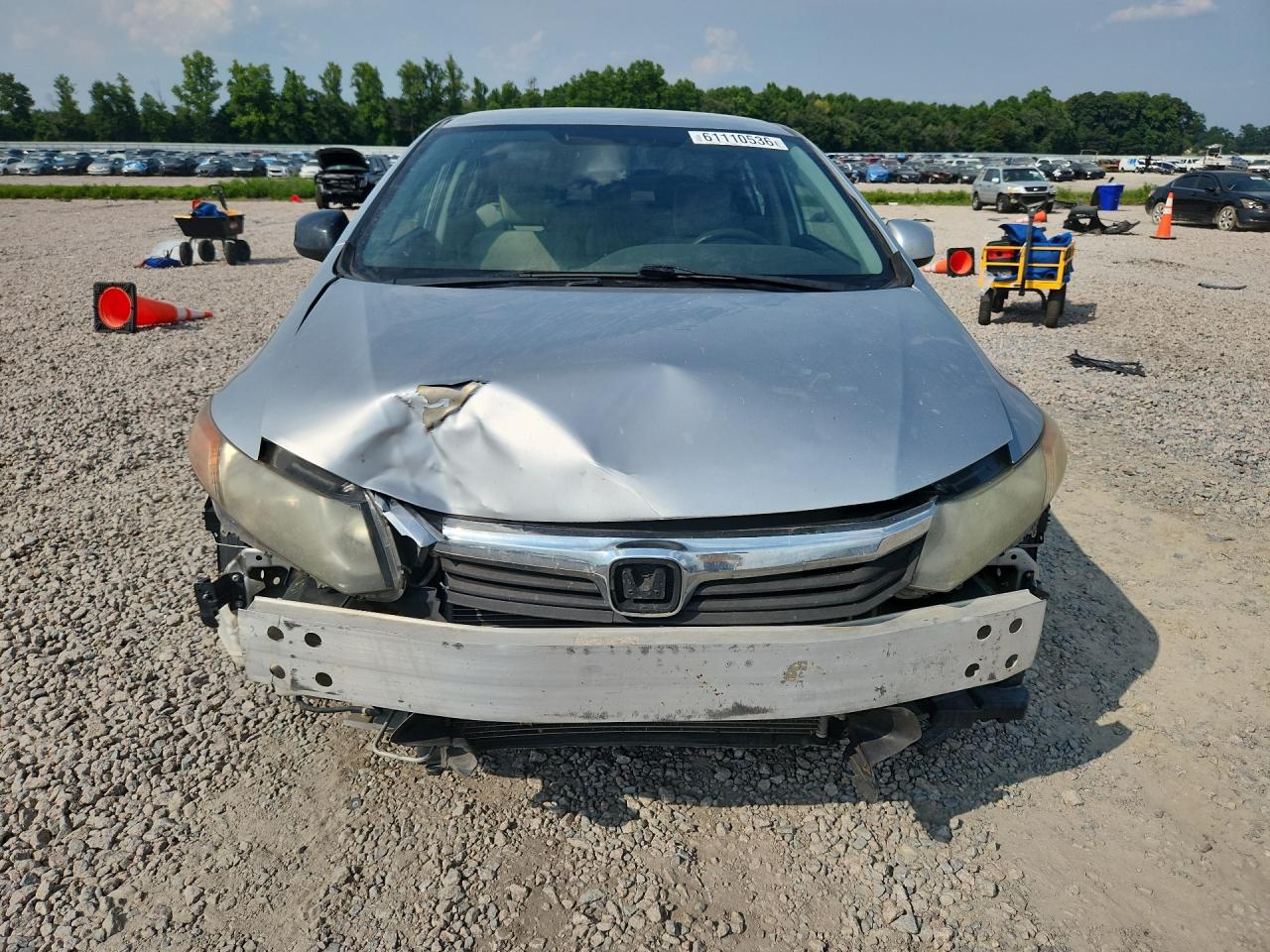 2012 Honda Civic Lx Silver vin: 2HGFB2F57CH612197