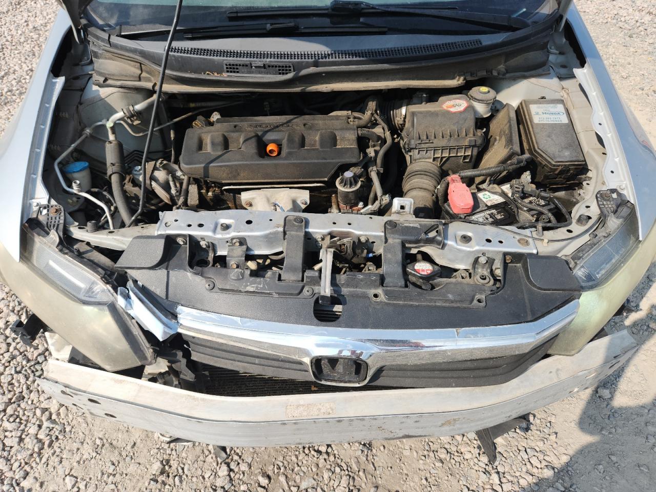 2012 Honda Civic Lx Silver vin: 2HGFB2F57CH612197