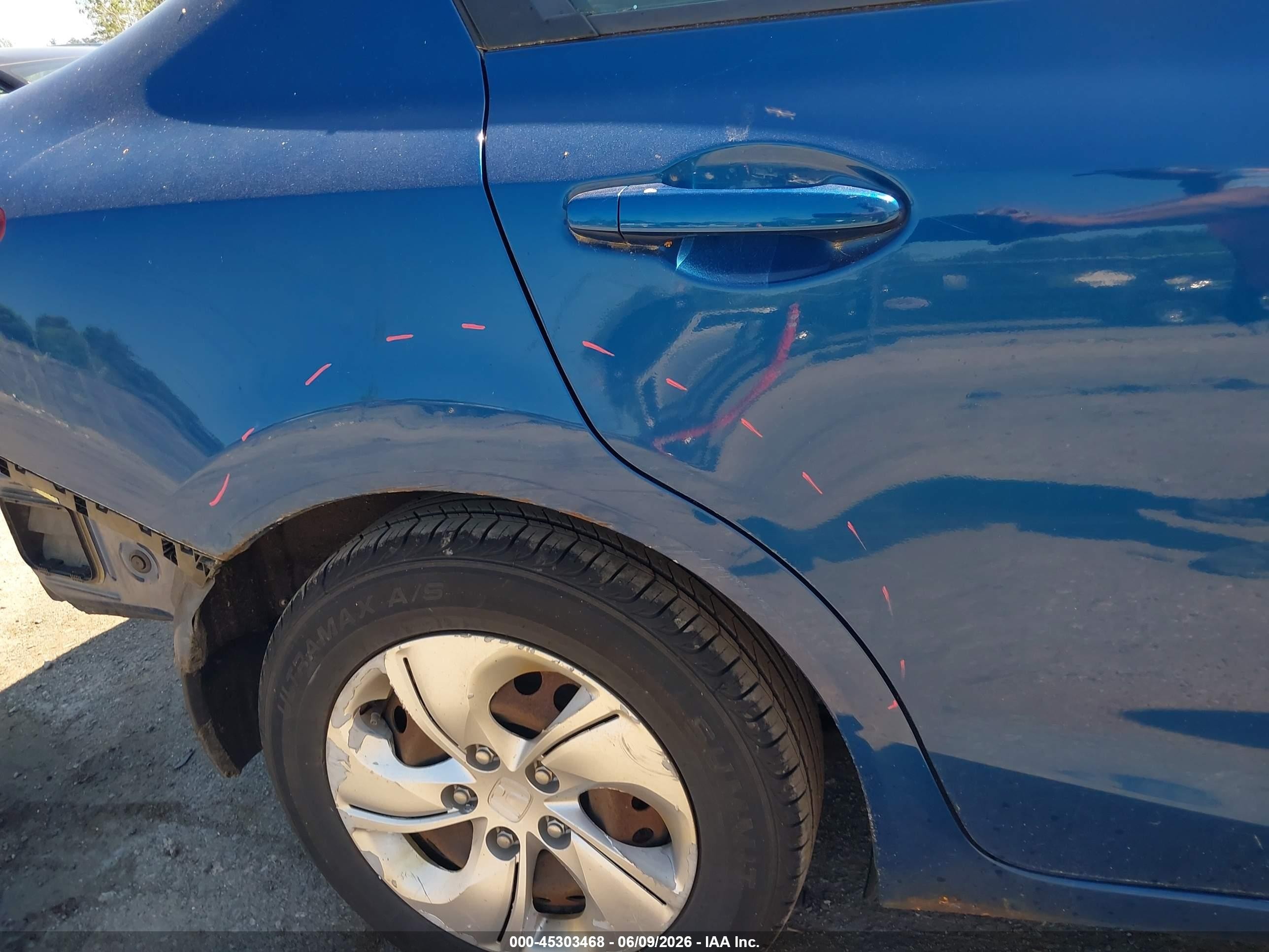 2013 Honda Civic Lx Blue vin: 2HGFB2F57DH508505