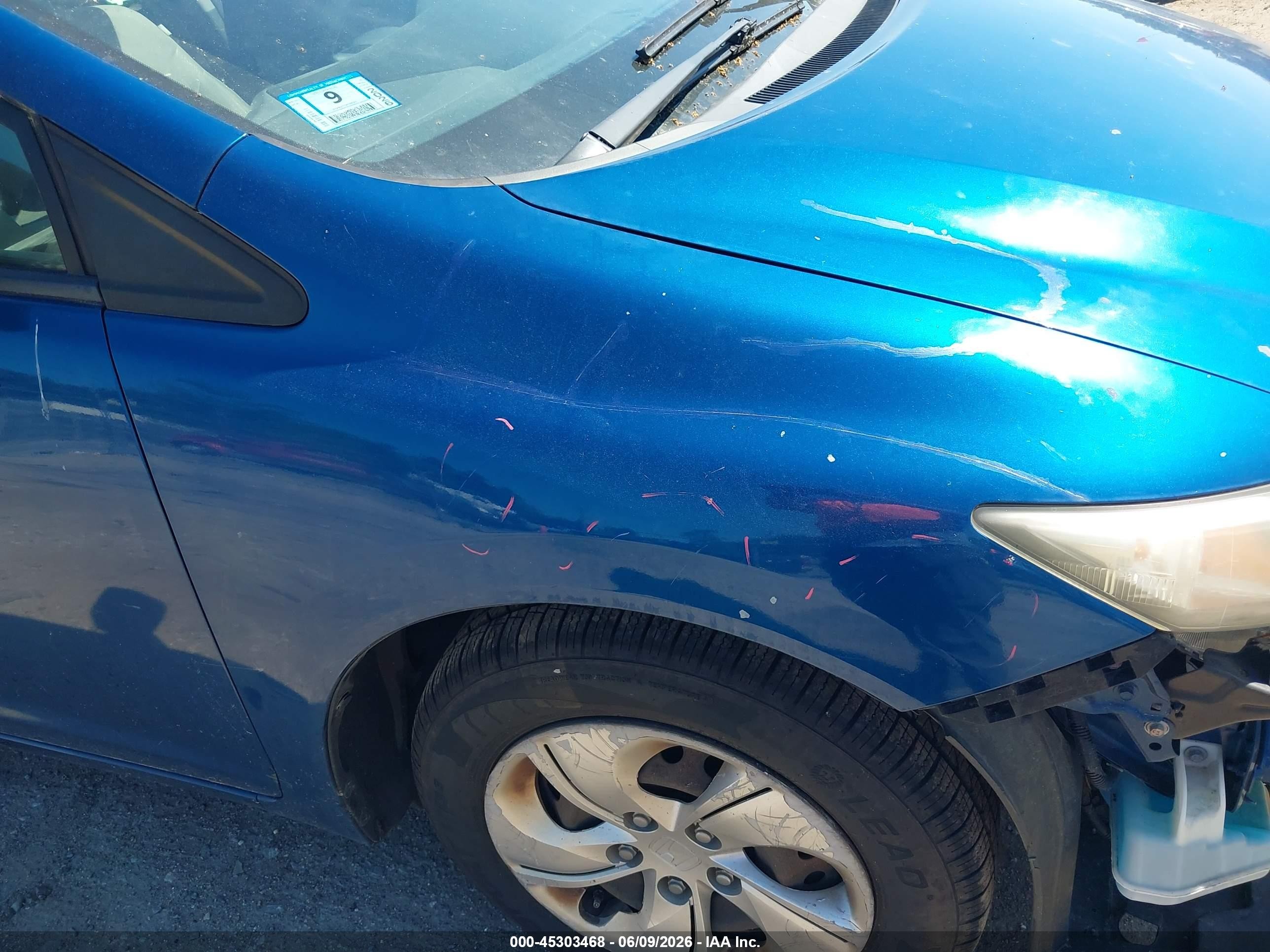 2013 Honda Civic Lx Blue vin: 2HGFB2F57DH508505