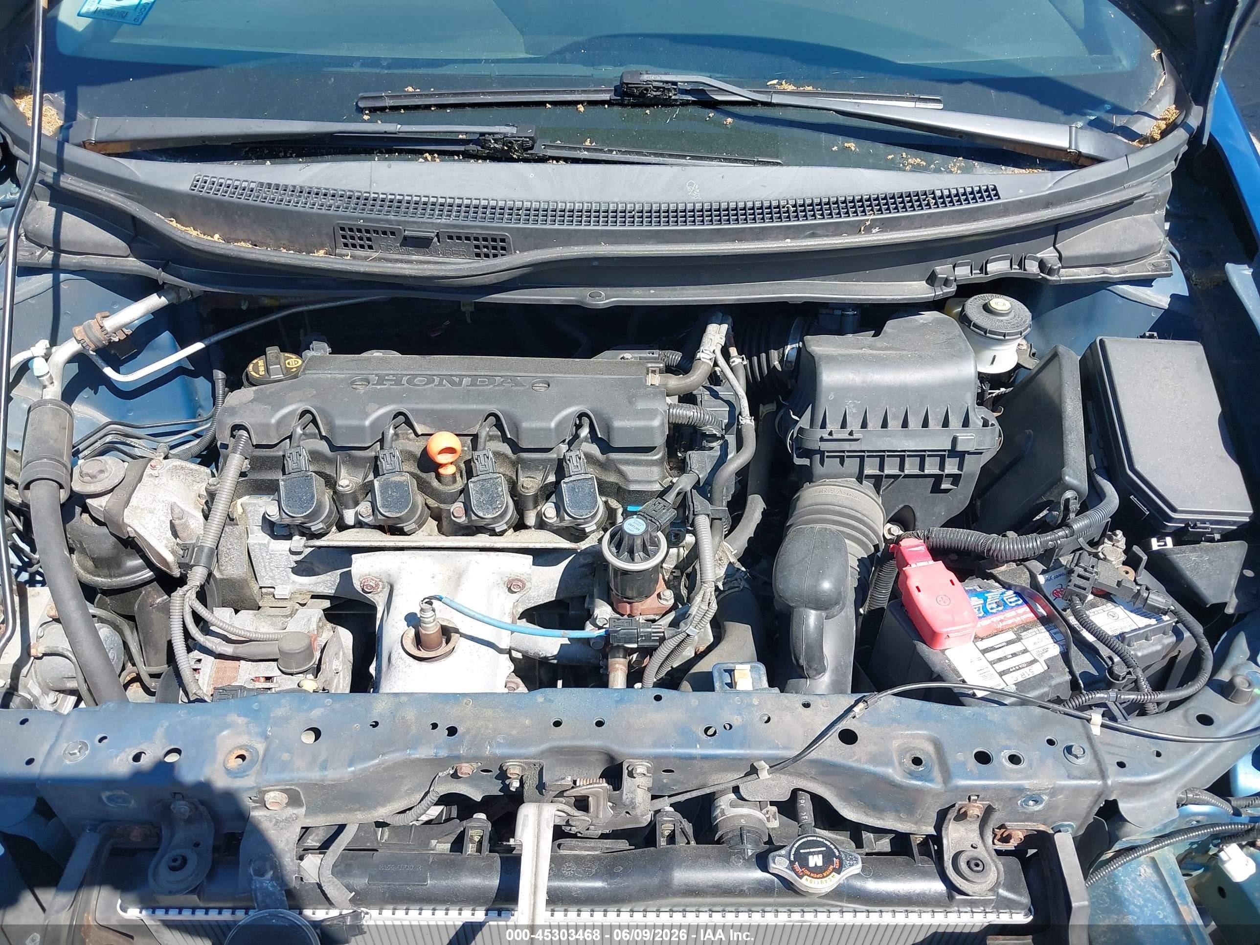 2013 Honda Civic Lx Blue vin: 2HGFB2F57DH508505