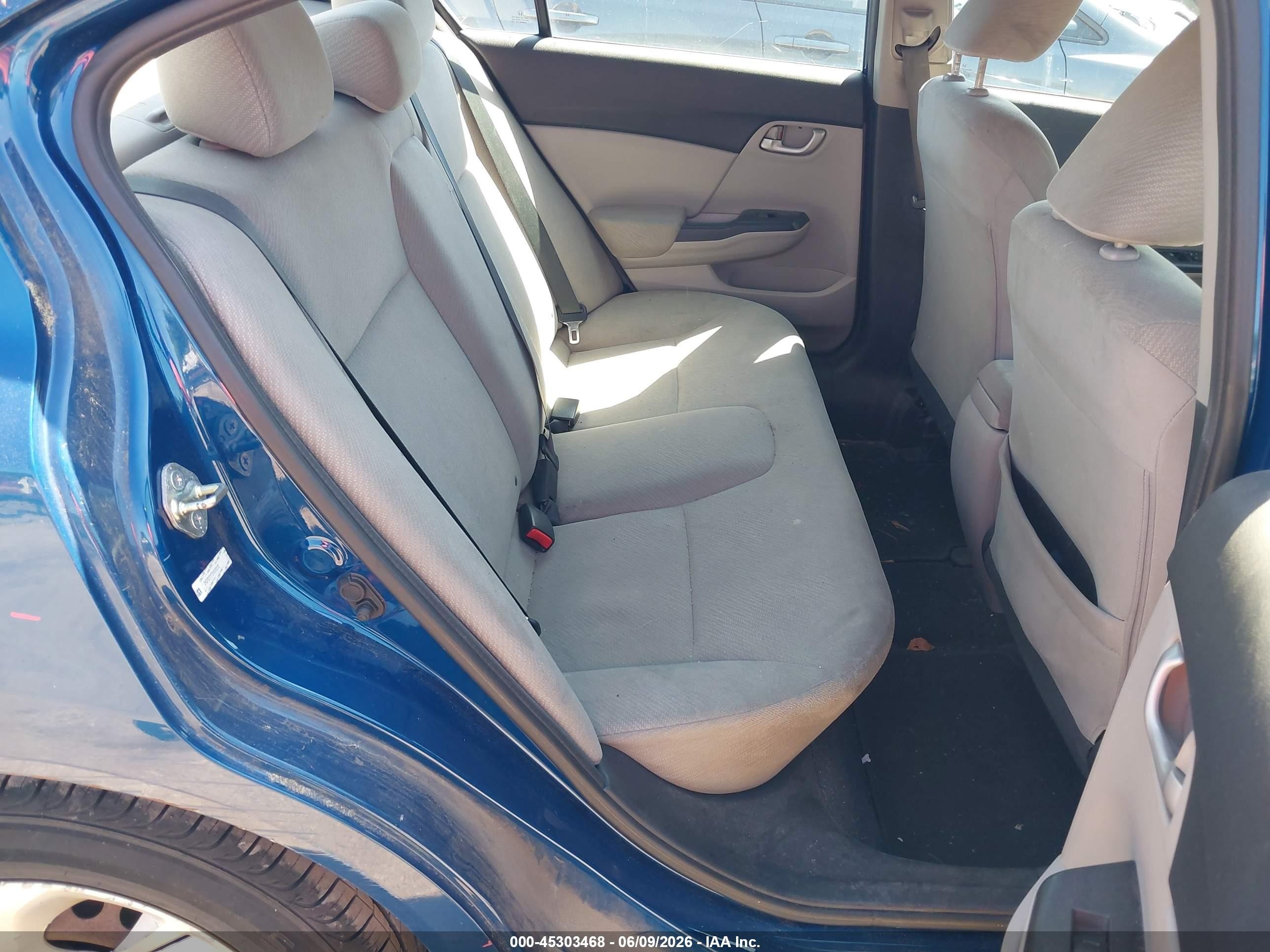 2013 Honda Civic Lx Blue vin: 2HGFB2F57DH508505