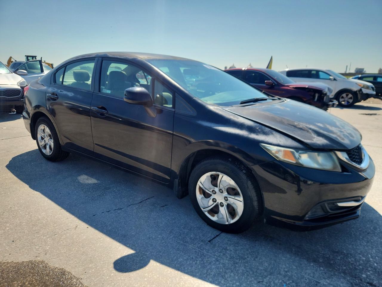 2013 Honda Civic Lx Black vin: 2HGFB2F57DH510576