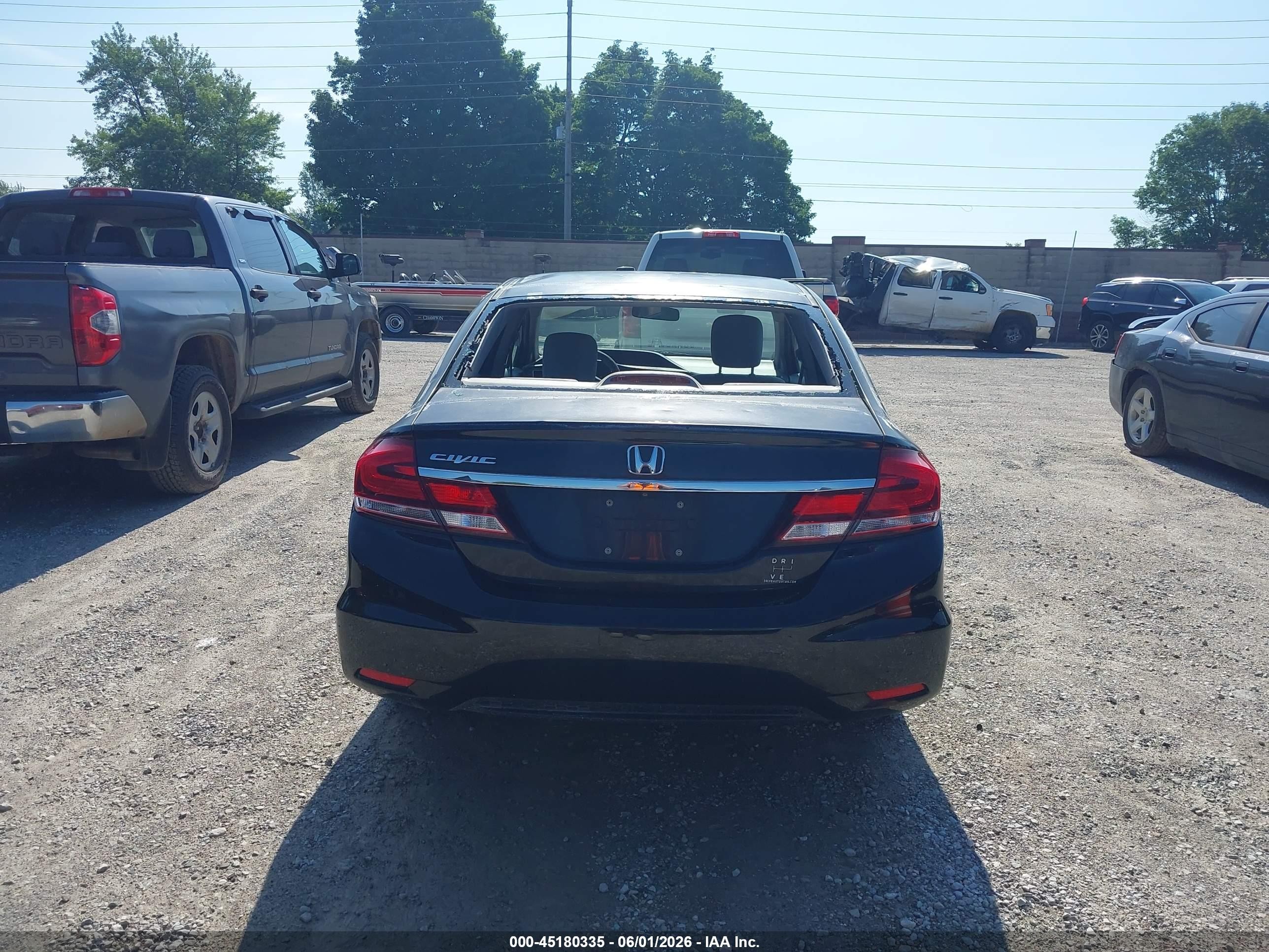 2013 Honda Civic Lx Черный vin: 2HGFB2F57DH513252