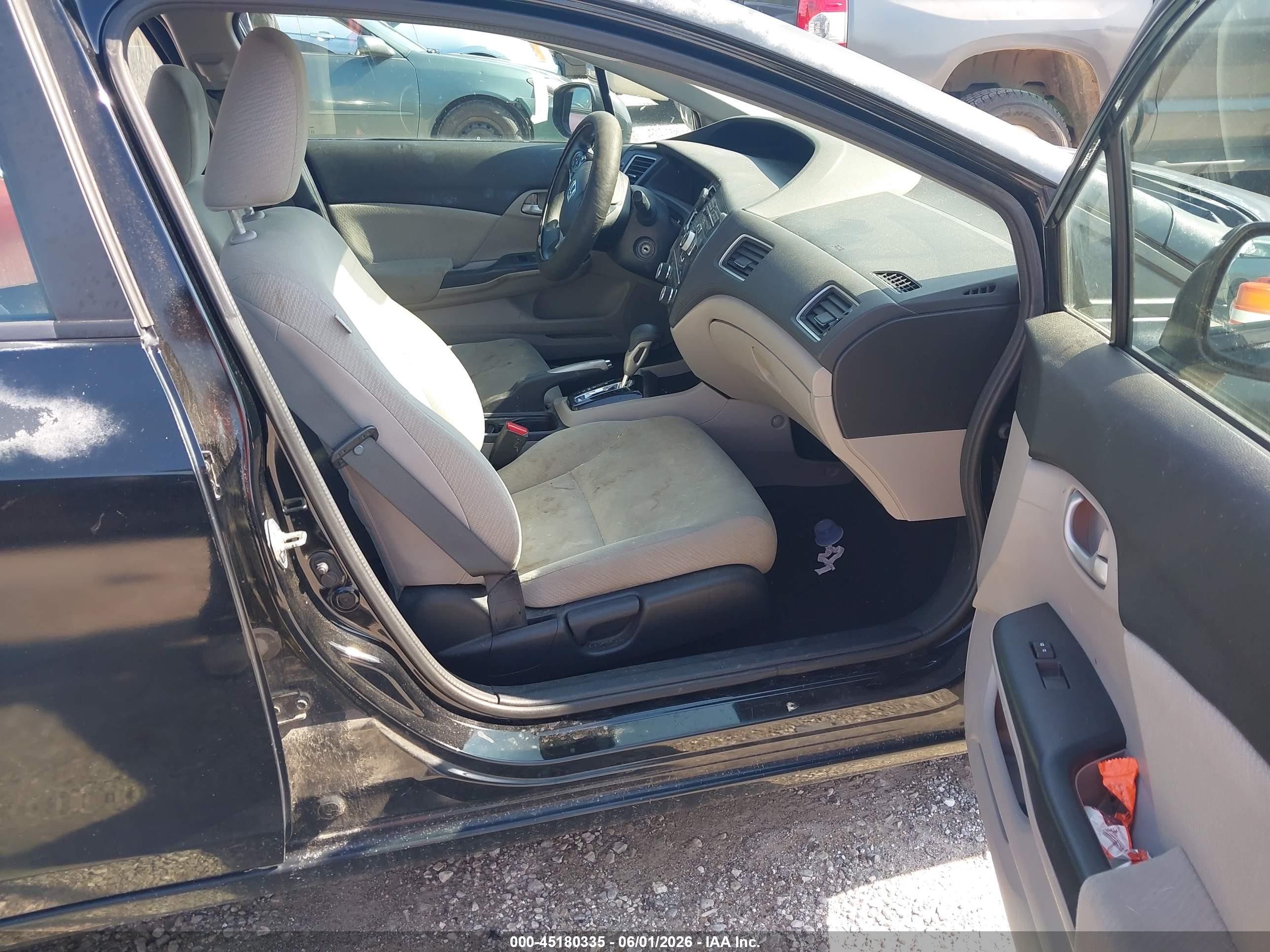 2013 Honda Civic Lx Черный vin: 2HGFB2F57DH513252
