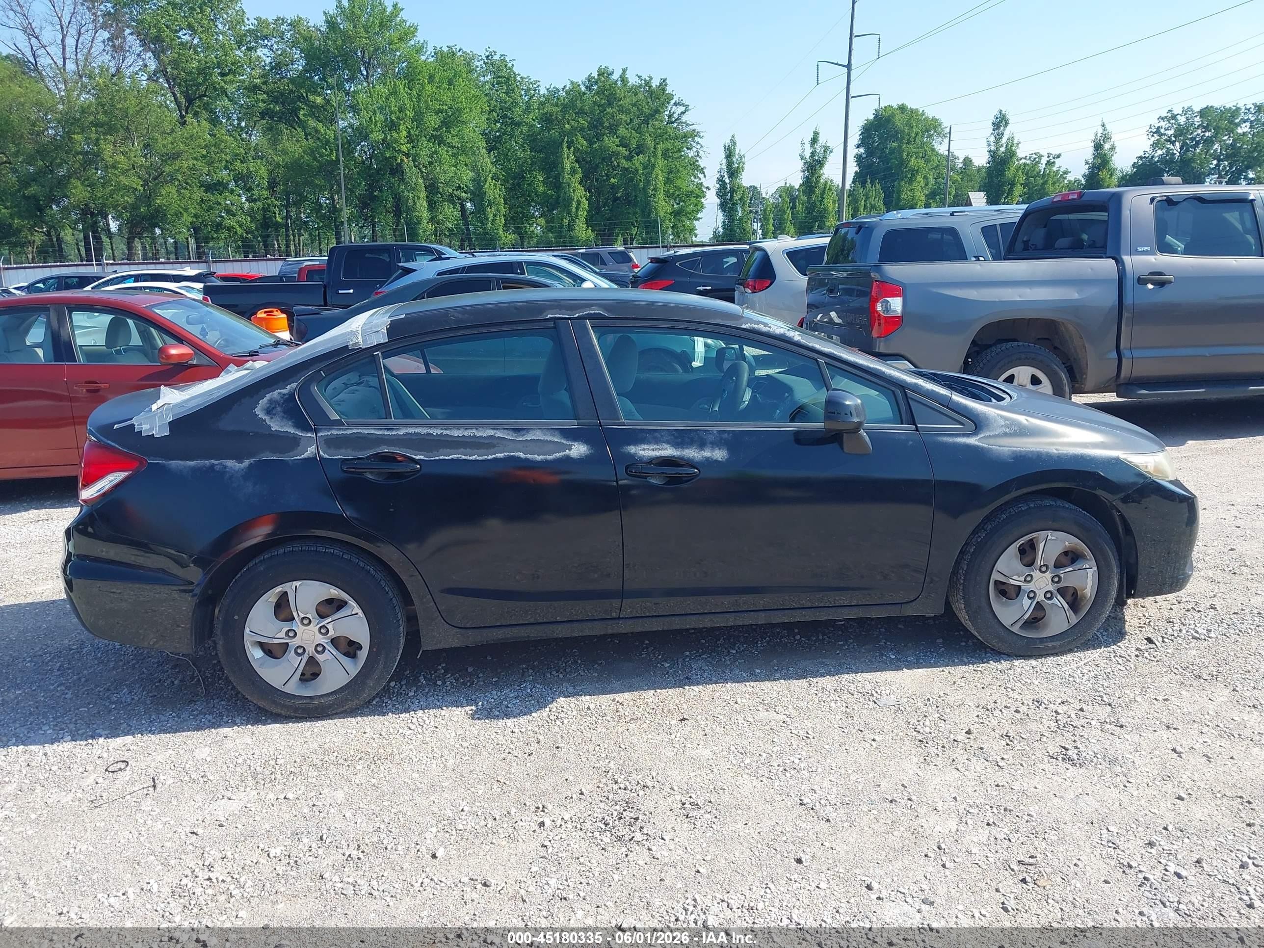 2013 Honda Civic Lx Черный vin: 2HGFB2F57DH513252
