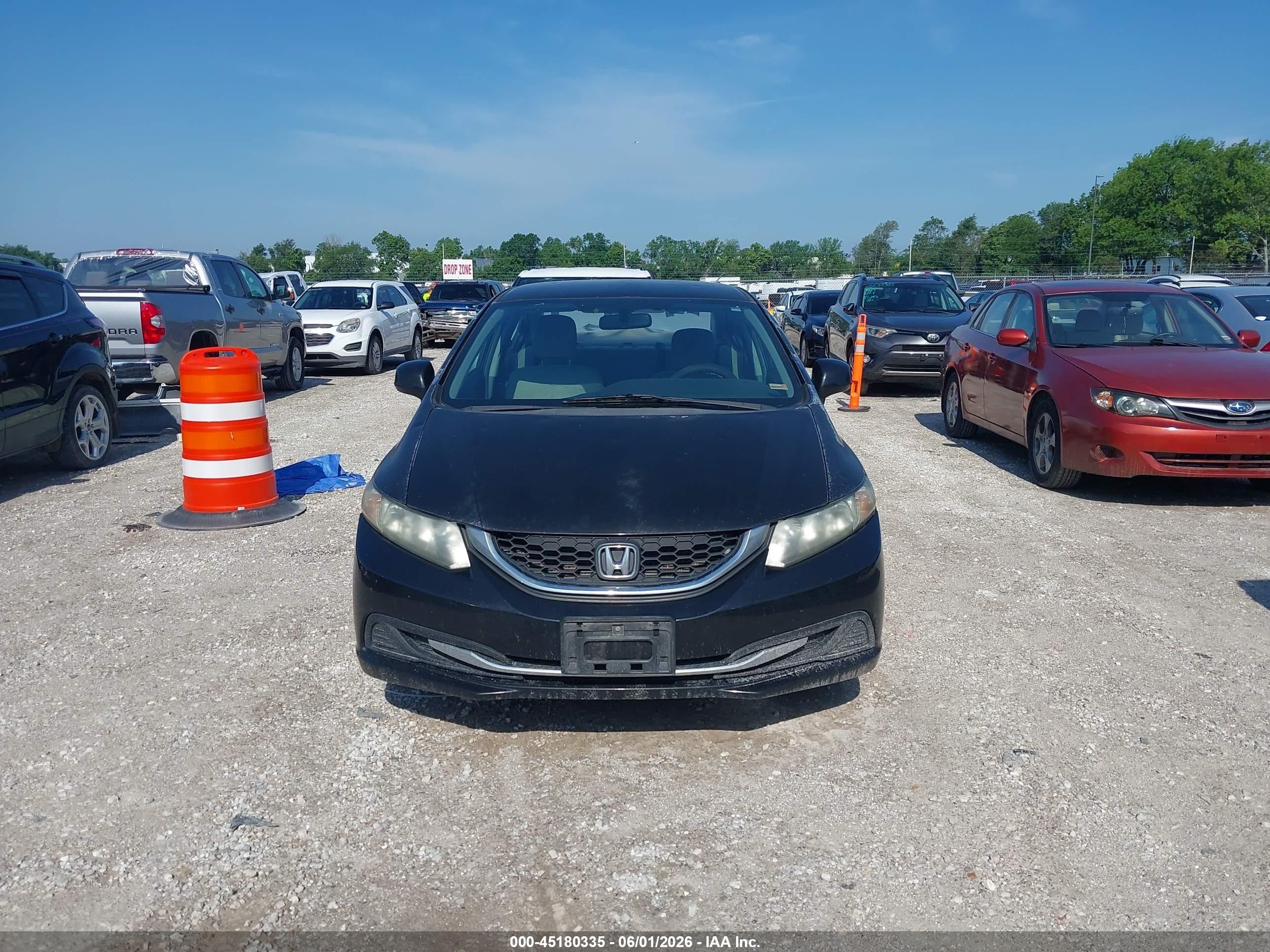 2013 Honda Civic Lx Черный vin: 2HGFB2F57DH513252