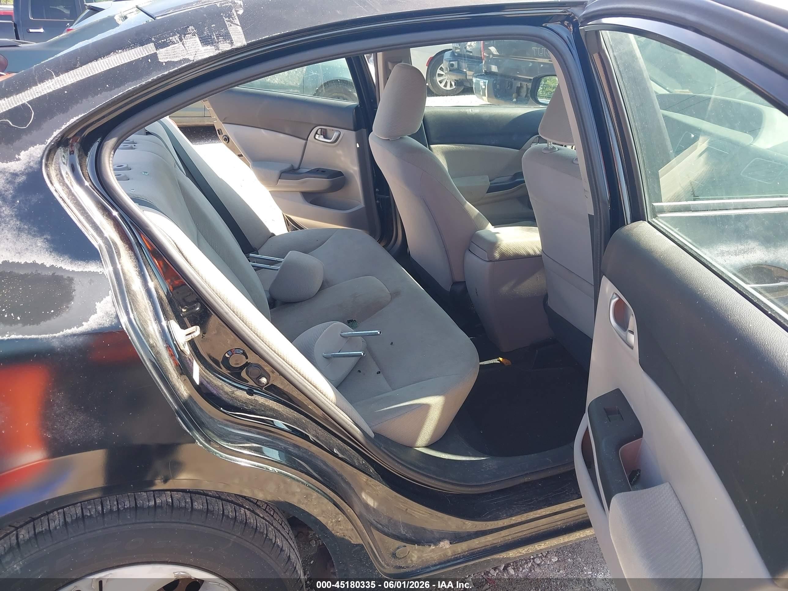2013 Honda Civic Lx Черный vin: 2HGFB2F57DH513252